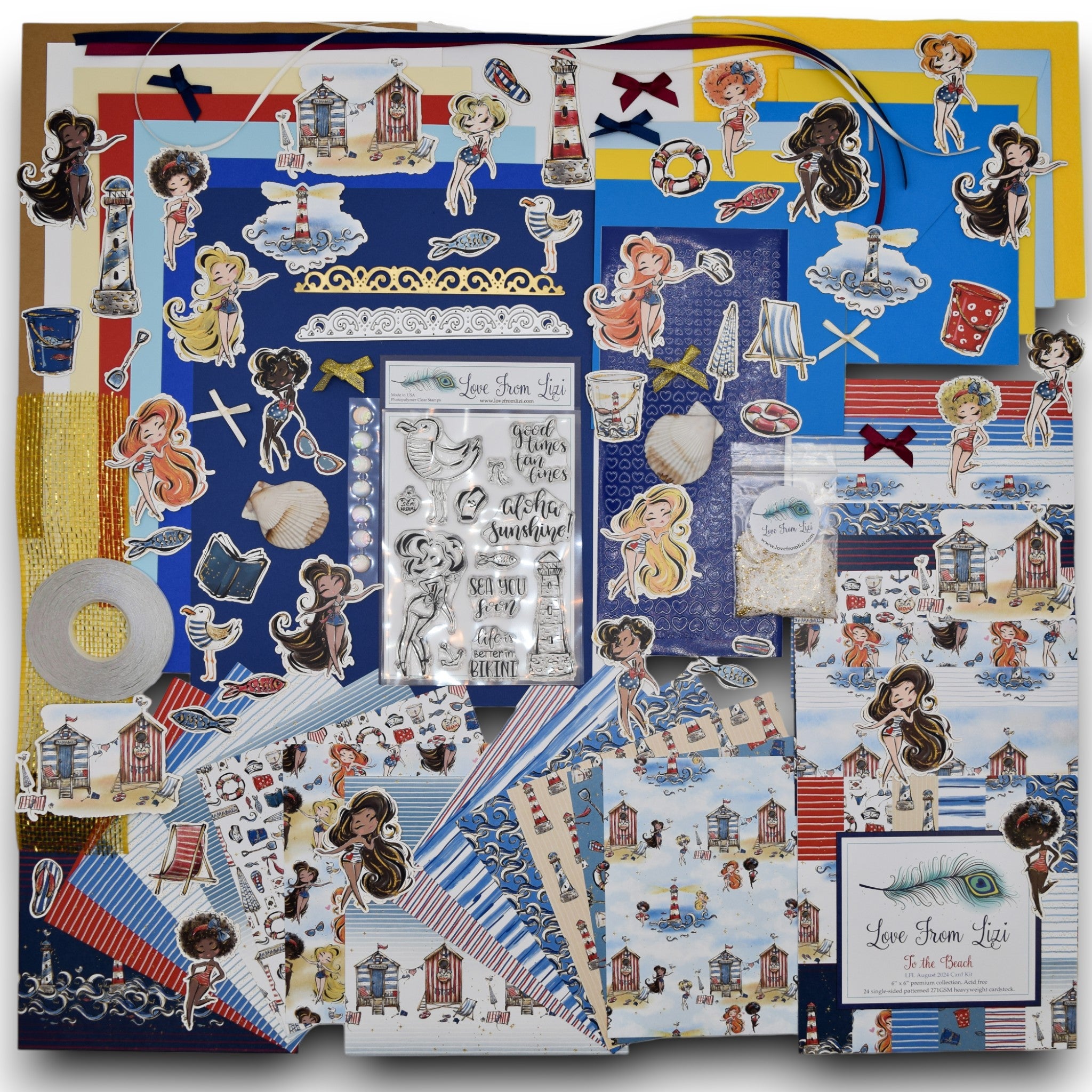 To The Beach - August 24 - Love From Lizi Card Kit