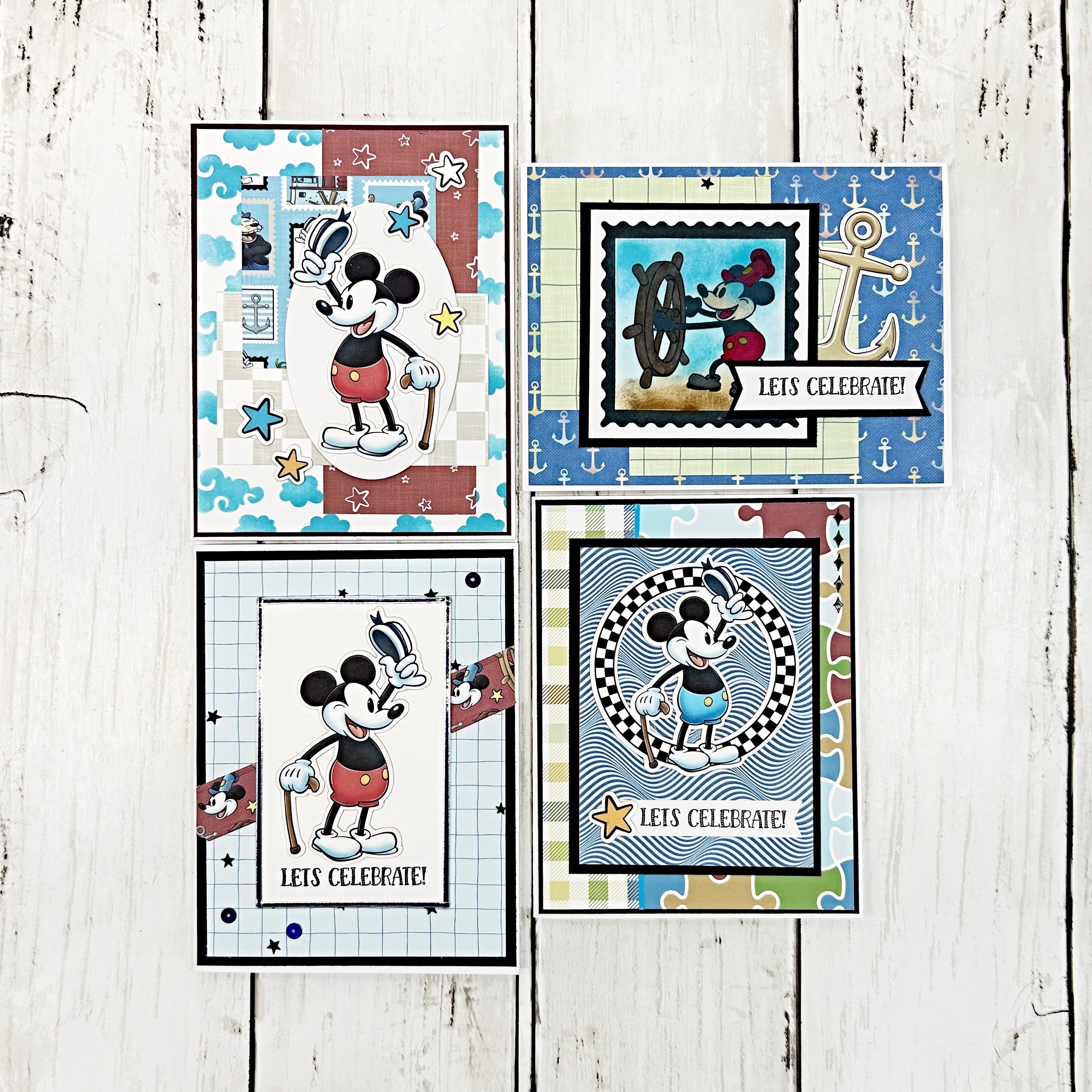 4 Cards 1 Kit | Steamboat Willie May 2026 with Beth