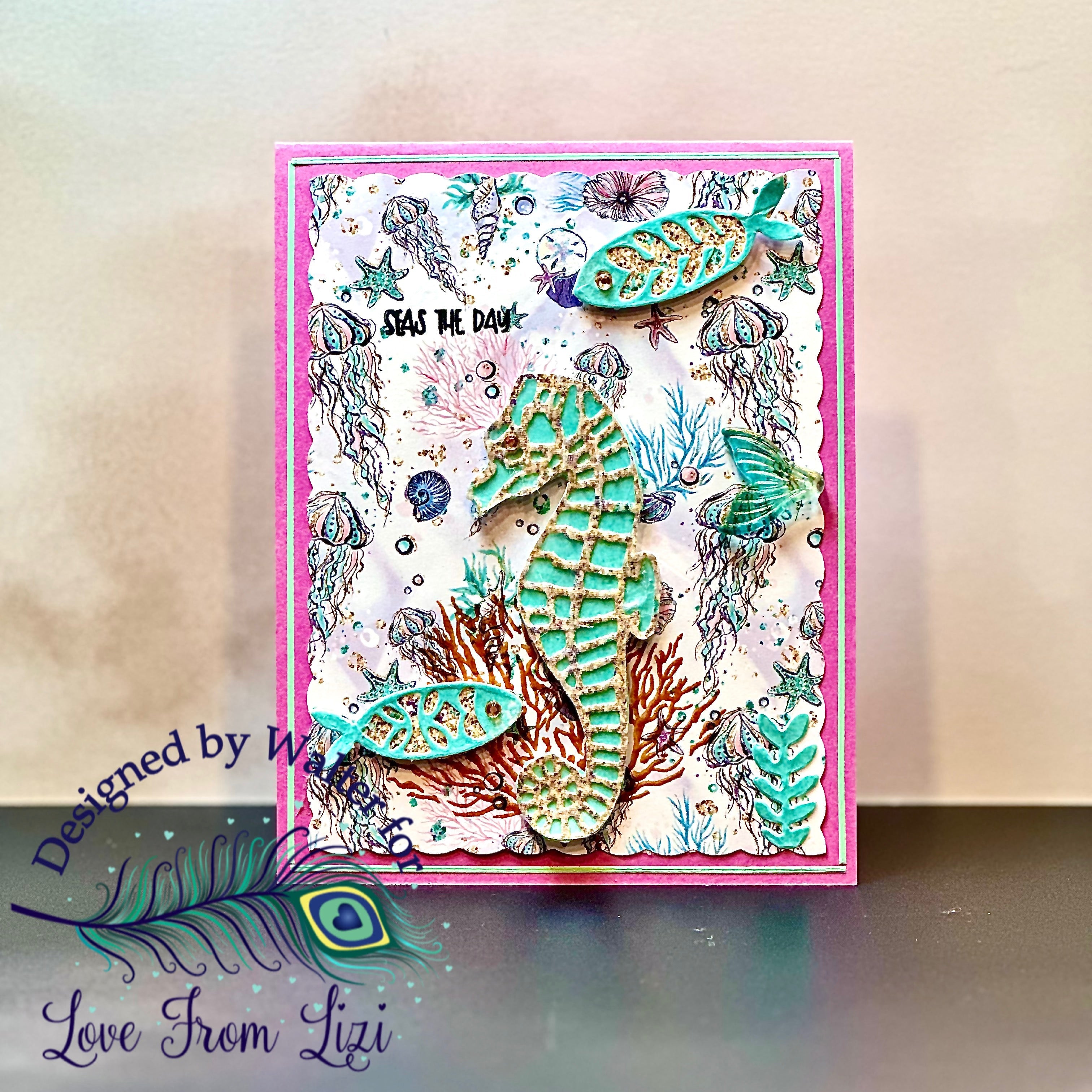 4 Cards | 1 Kit| August 2025 Under the Sea Card Kit with Walter
