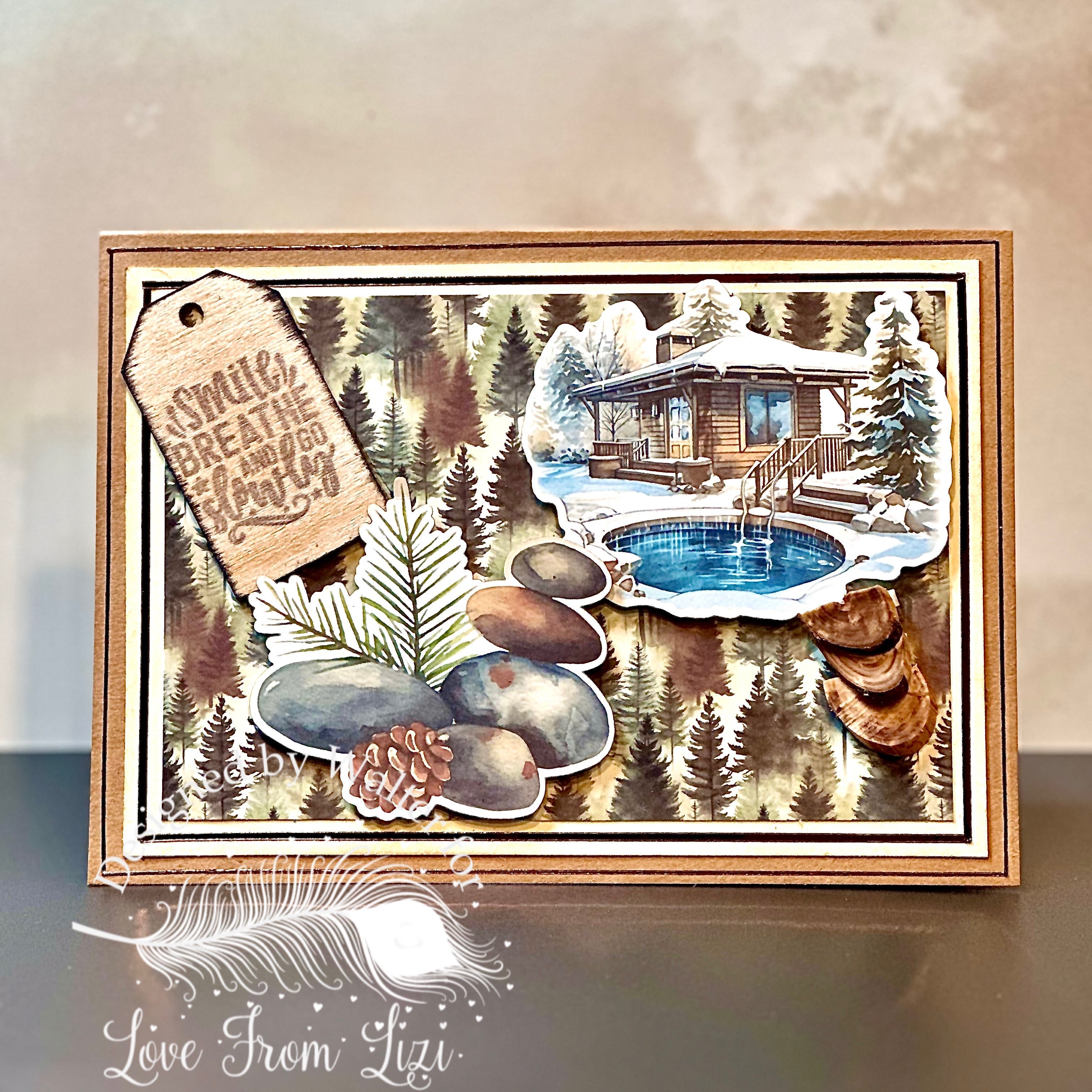 4 Cards | 1 Kit | December 2025 Winter Retreat Card Kit with Walter | Love from Lizi