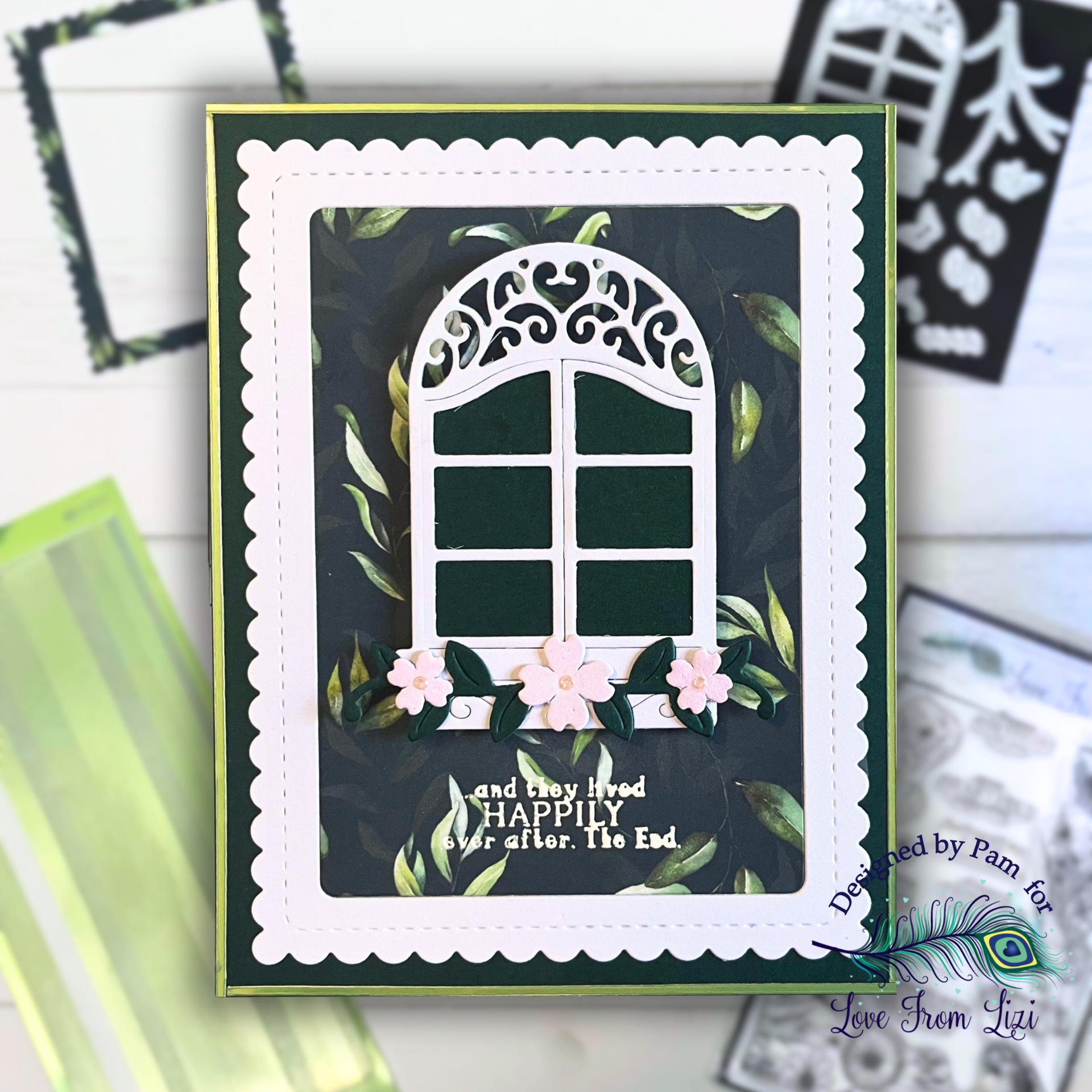 💚 Happily Ever After Window Card – Garden Grace Kit Elegance