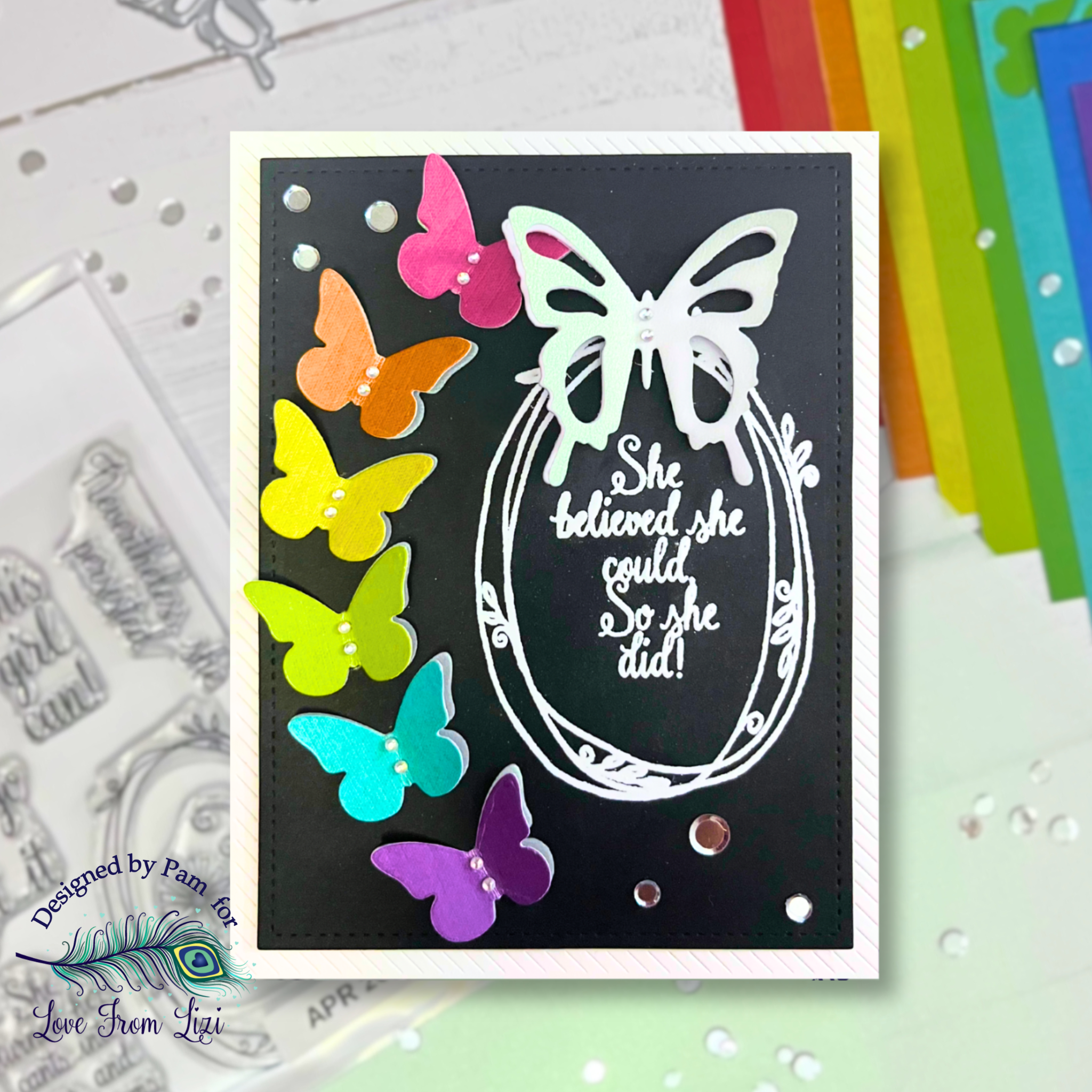 From Dreams to Reality: A Vibrant Butterfly Card That Inspires