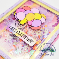 DOUBLE Shaker card!!! Created with the January "Let's Celebrate" card kit!