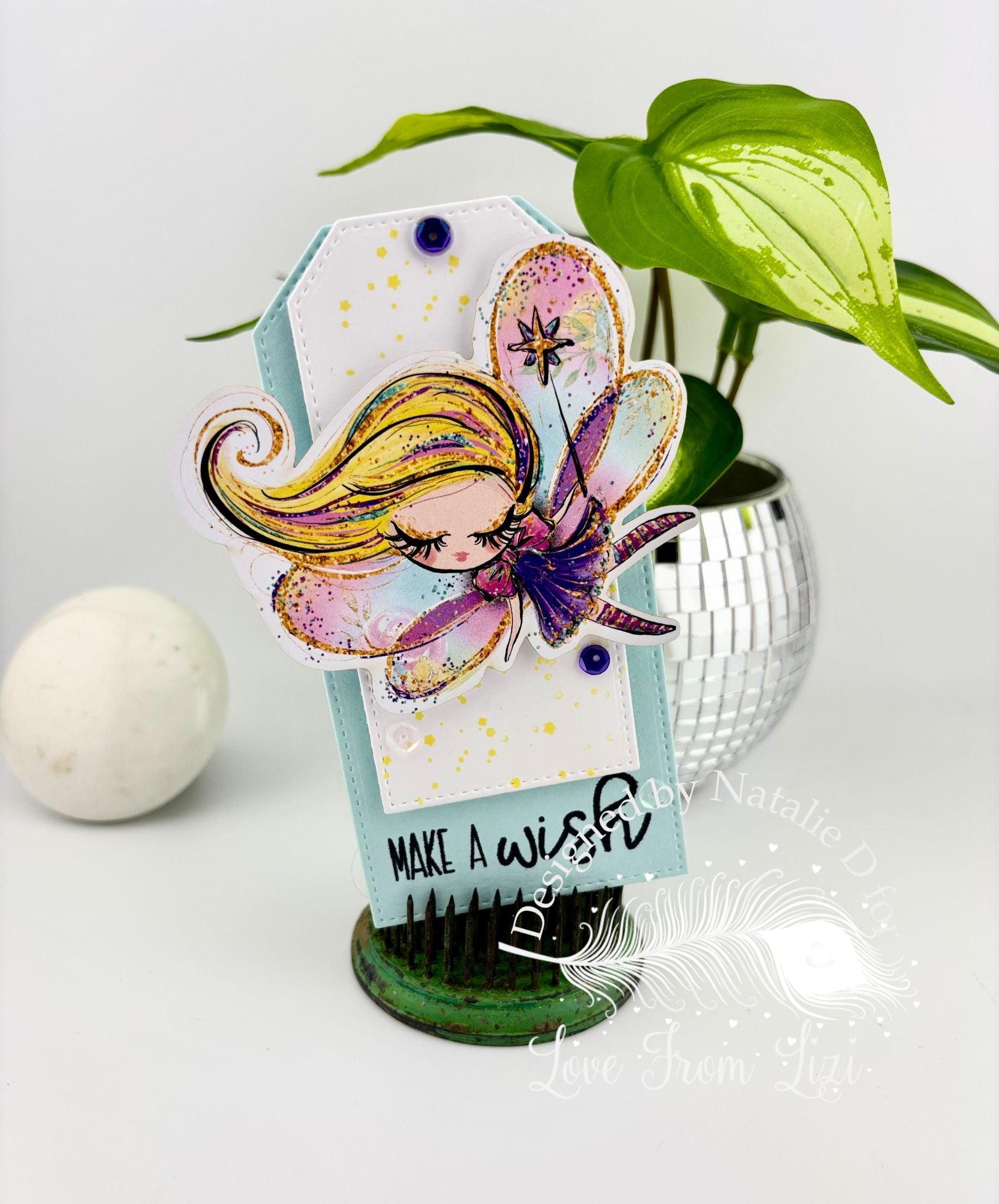 Make A Wish card and Tag