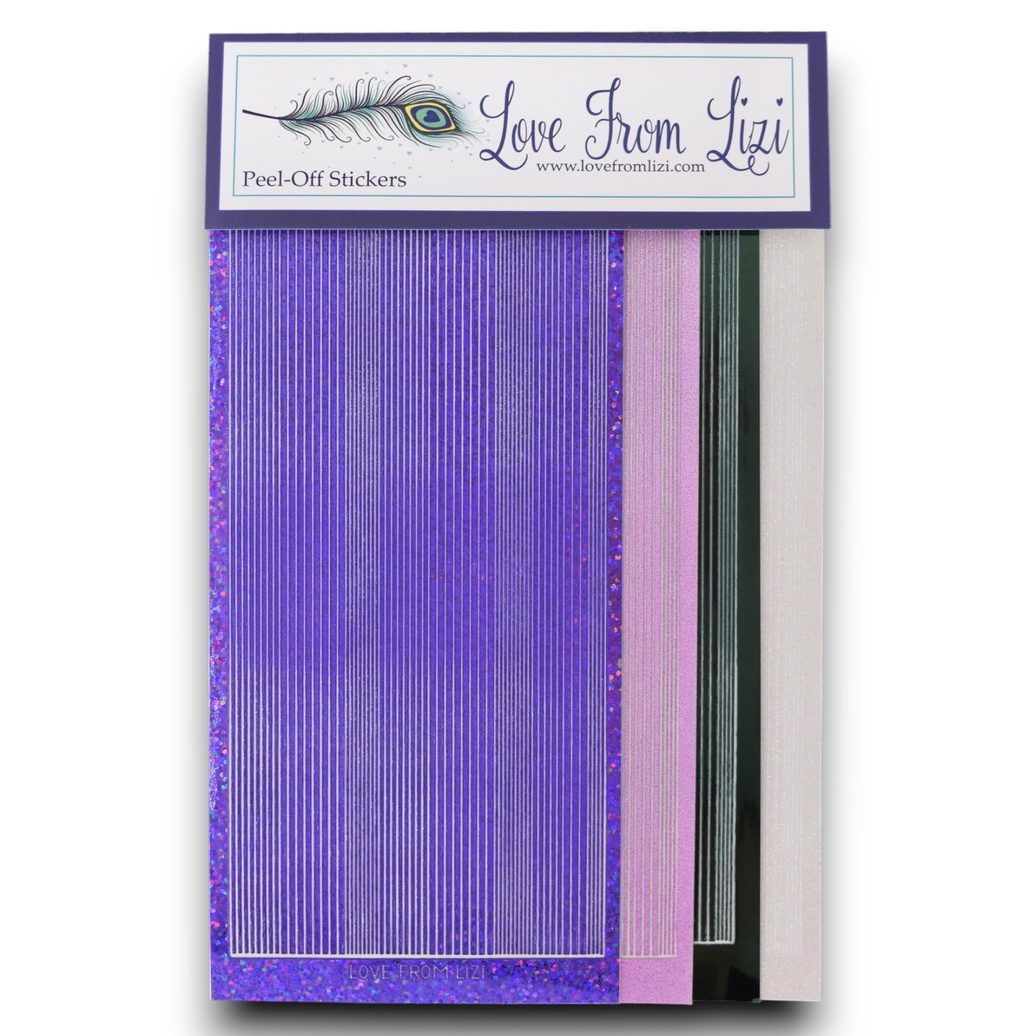 Butterfly Wishes - Pin Stripe Peel-Off 4 Pack