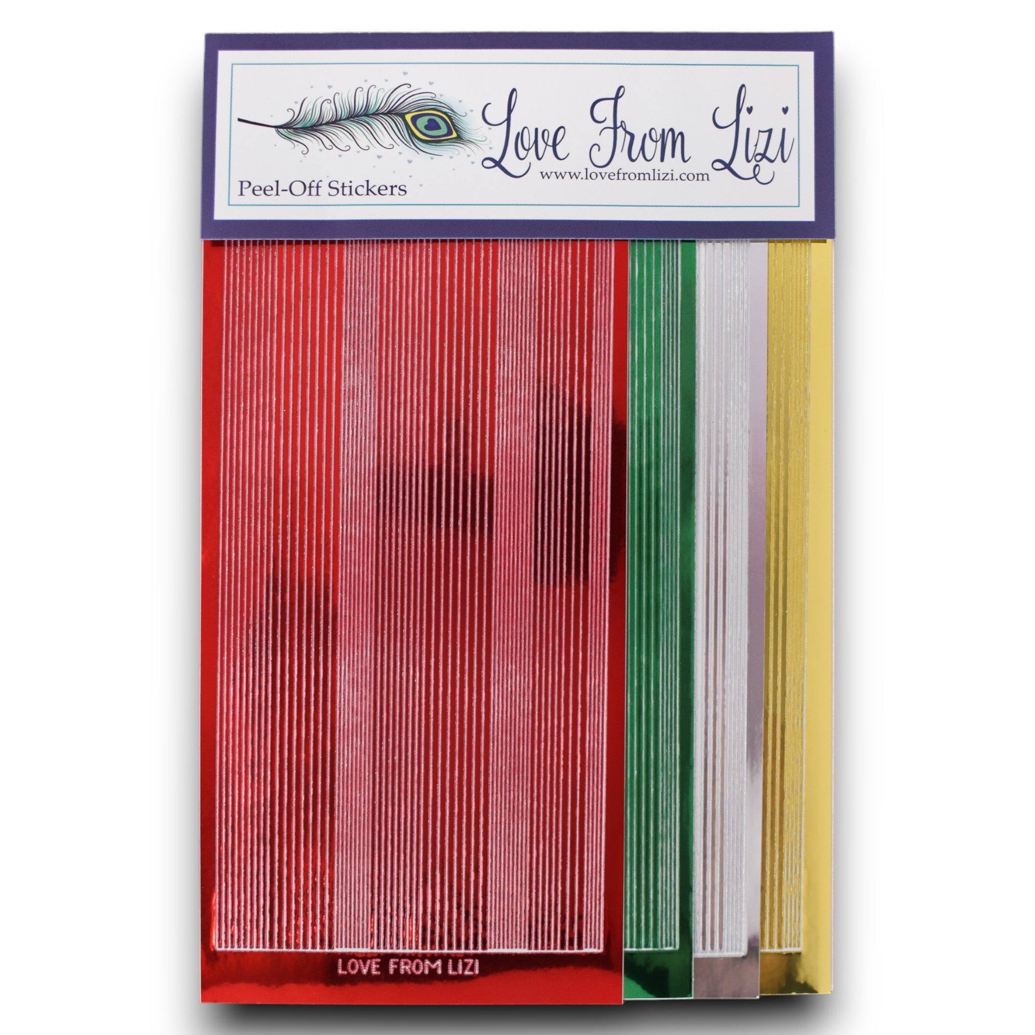 Mirror Christmas Essentials - Pin Stripe Peel-Off 4 Pack