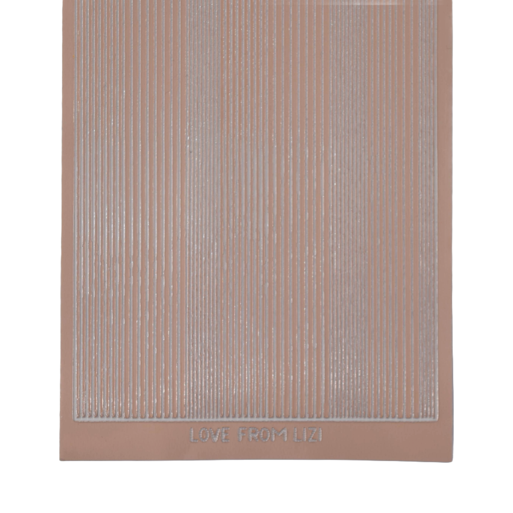 Pin Stripe Mink Peel-Off Stickers