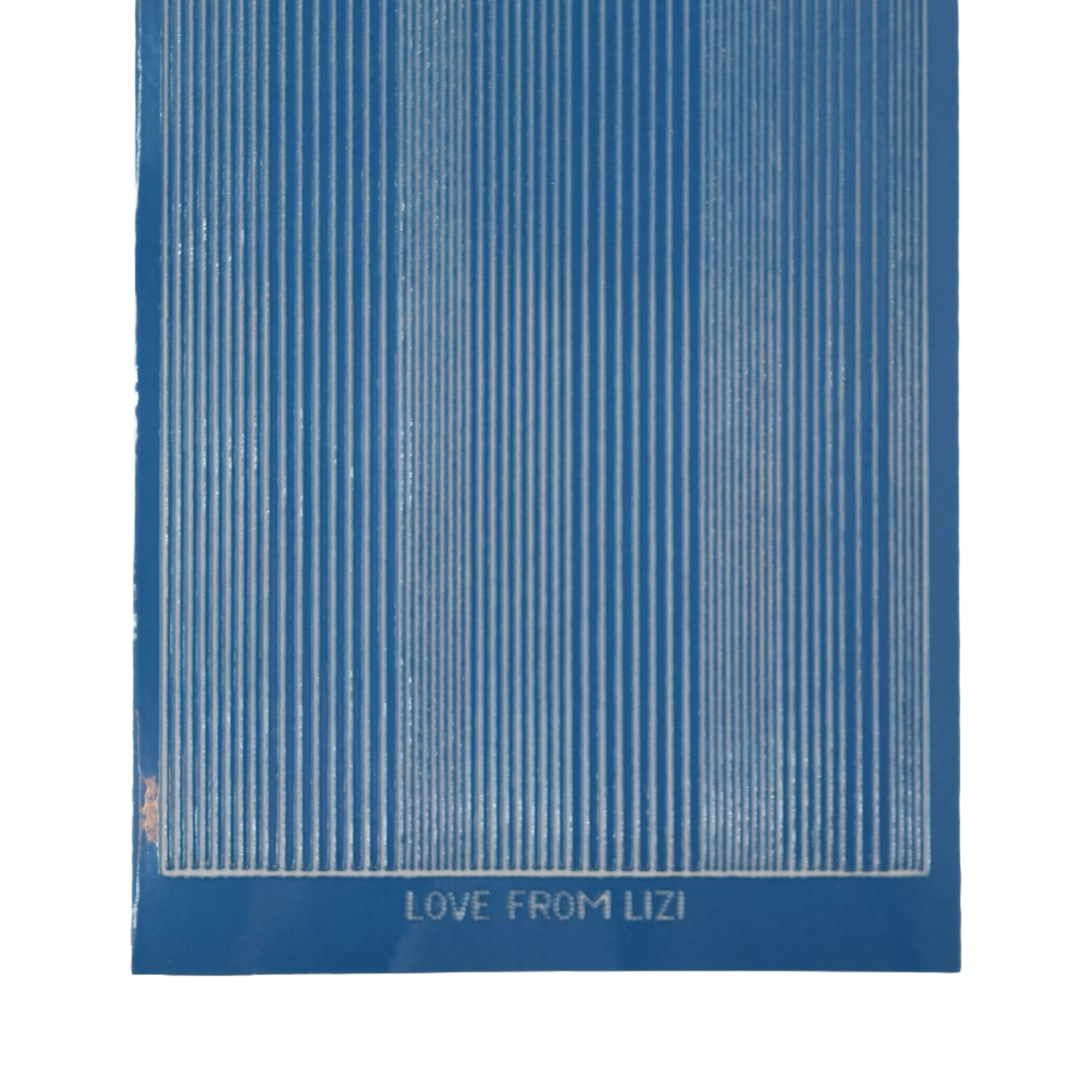 Pin Stripe Ocean Blue Peel-Off Stickers