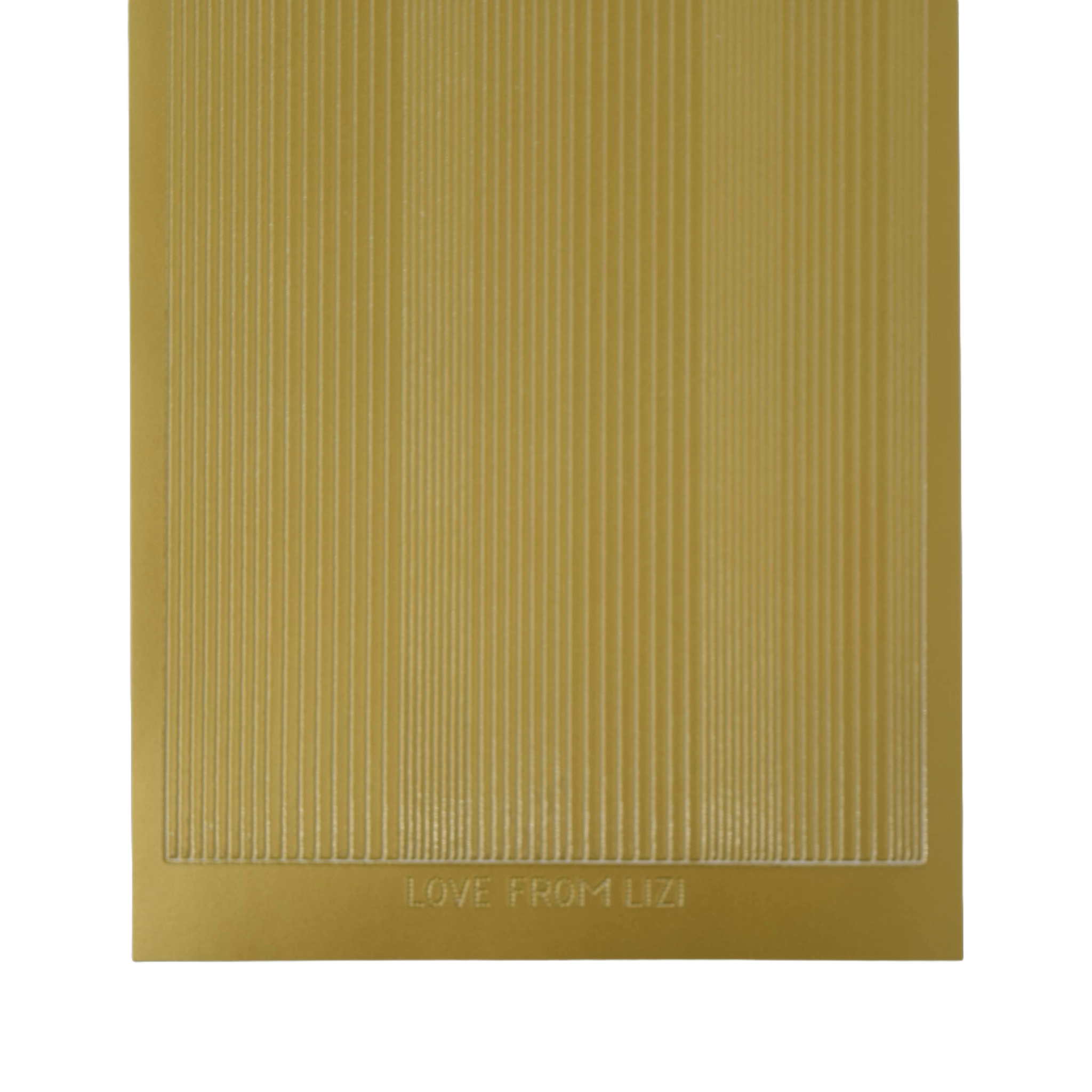 Pin Stripe Matte Gold Peel-Off Stickers