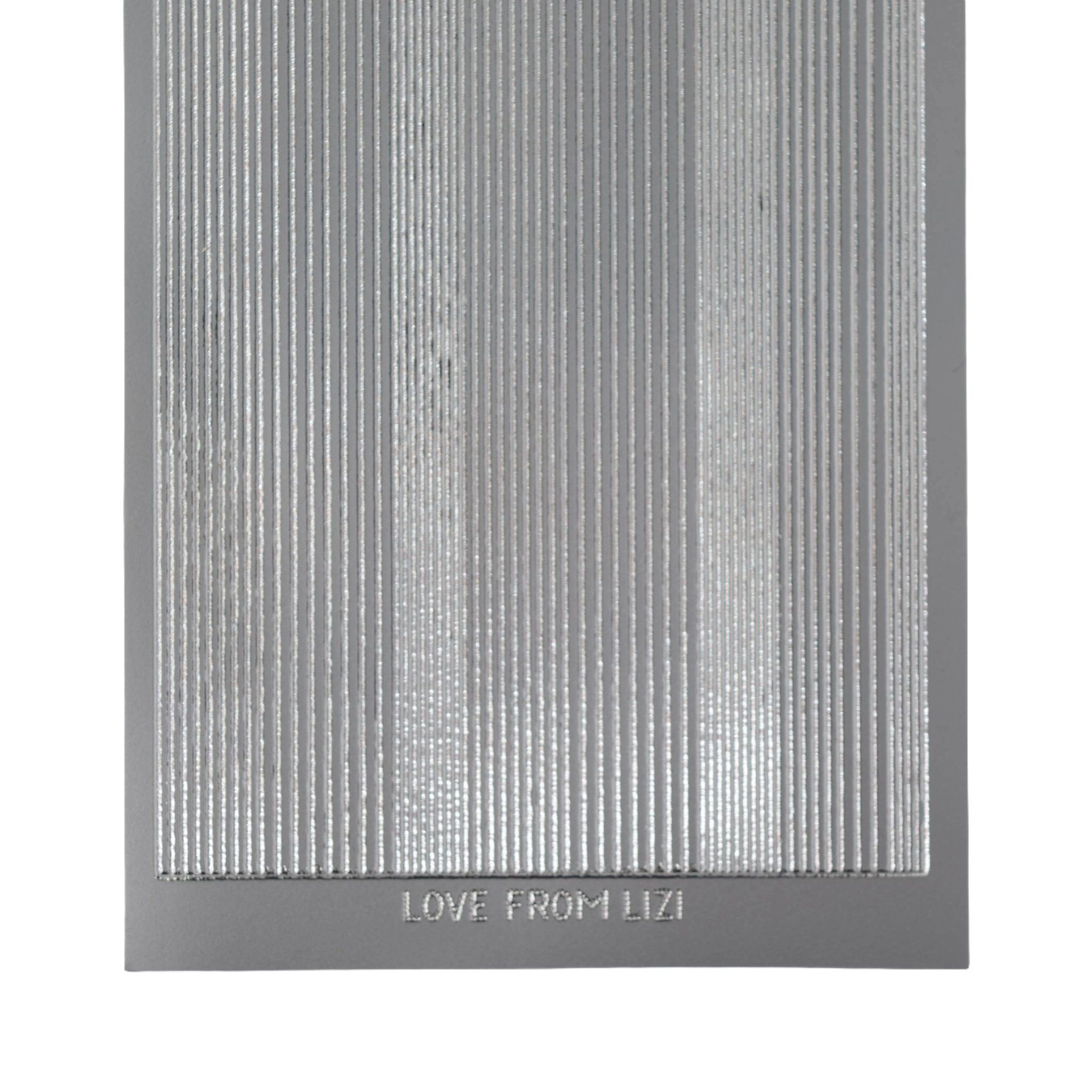 Pin Stripe Silver Peel-Off Stickers