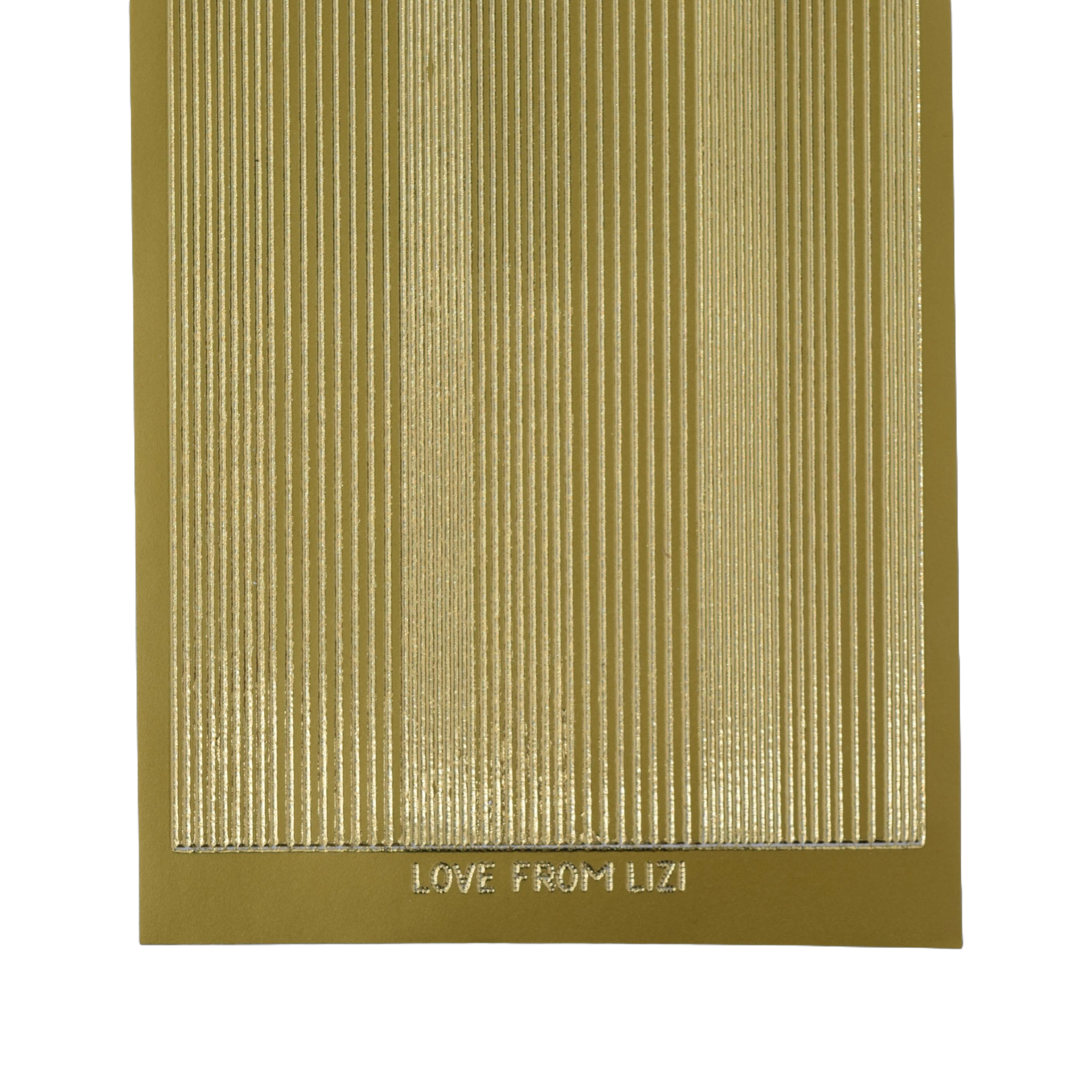 Pin Stripe Gold Peel-Off Stickers