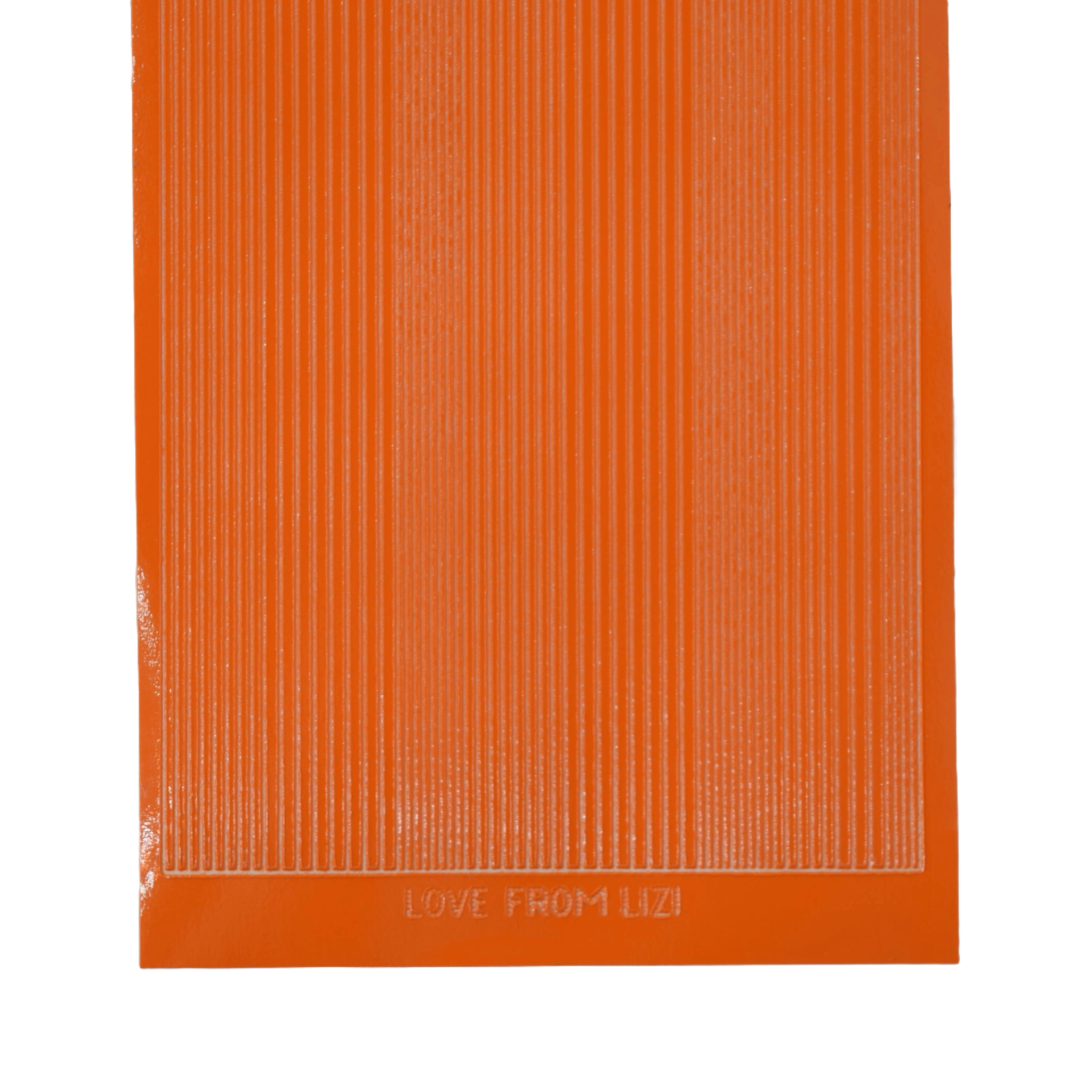 Pin Stripe Tangerine Orange Peel-Off Stickers