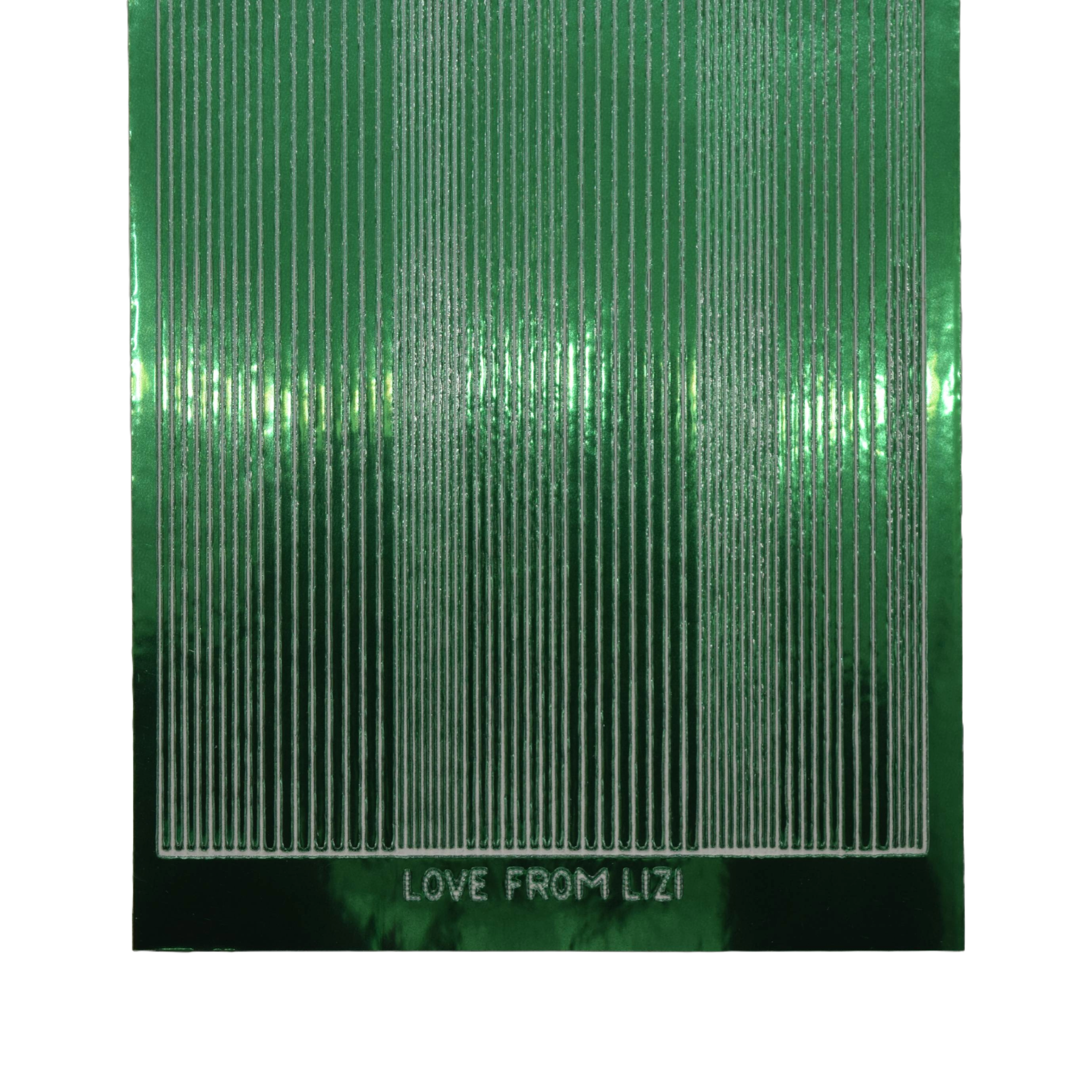 Pin Stripe Green Mirror Peel-Off Stickers