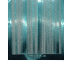 Pin Stripe Teal Mirror Peel-Off Stickers