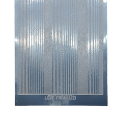 Pin Stripe Ice Blue Mirror Peel-Off Stickers