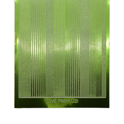 Pin Stripe Grass Green Mirror Peel-Off Stickers