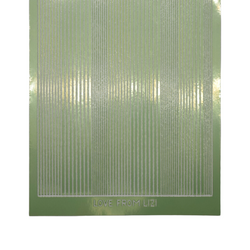 Pin Stripe Apple Green Mirror Peel-Off Stickers