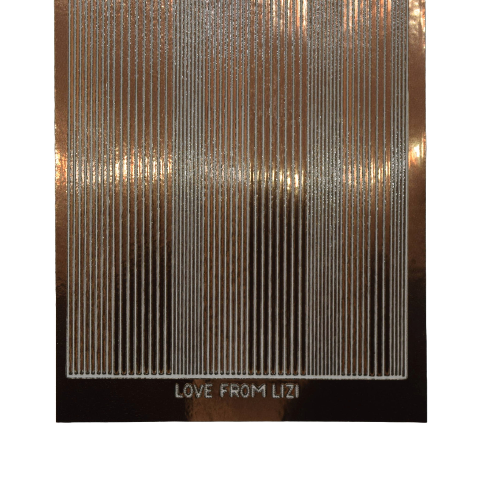 Pin Stripe Brown Mirror Peel-Off Stickers