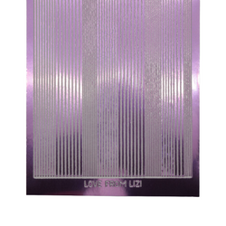 Pin Stripe Mauve Mirror Peel-Off Stickers