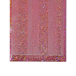 Pin Stripe Pink Holographic Peel-Off Stickers