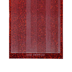 Pin Stripe Red Holographic Peel-Off Stickers