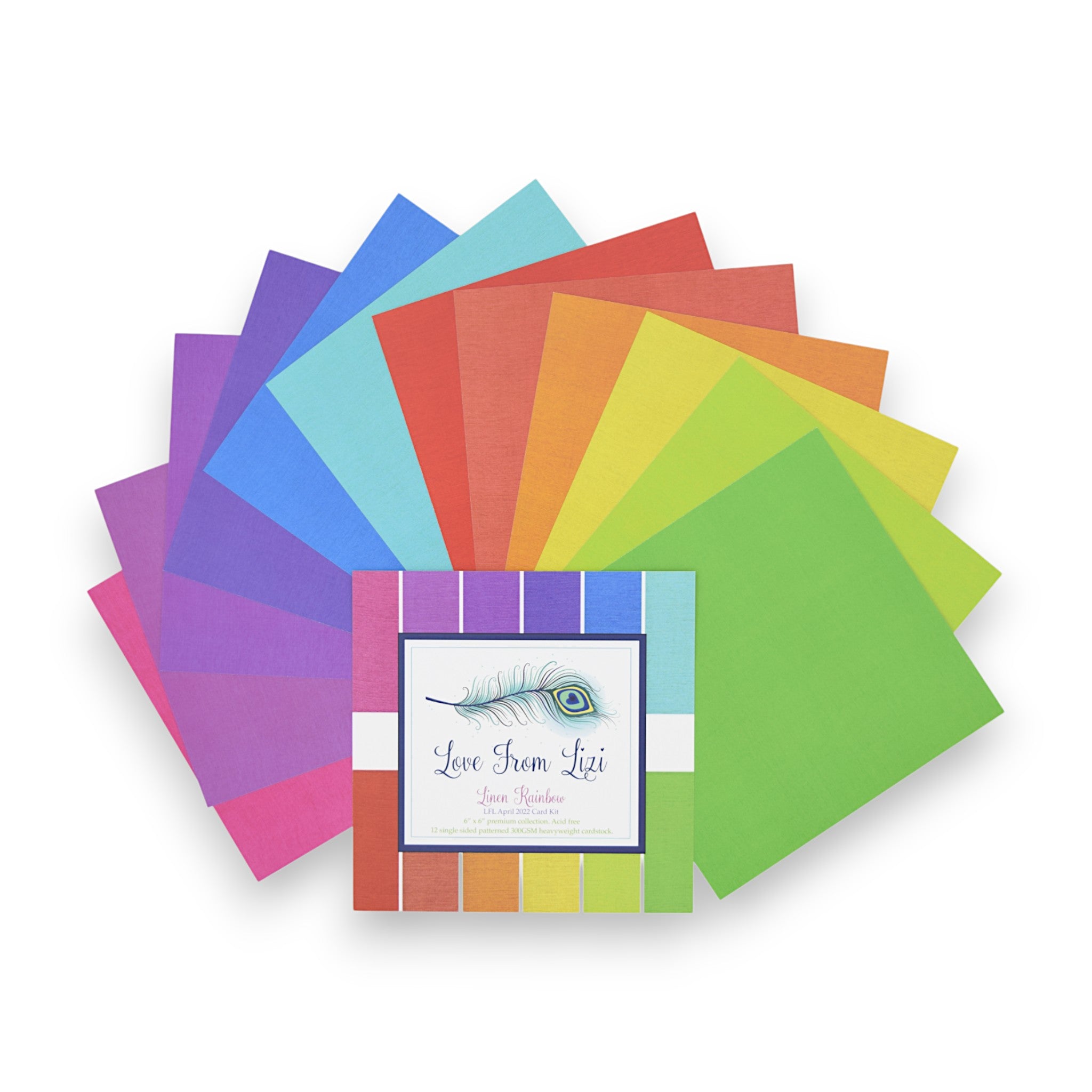 Linen Rainbow - 6x6 Patterned Paper Pack