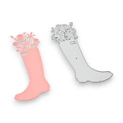 Floral Wellington boot - Steel Cutting Die