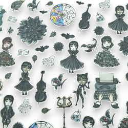 Full Of Woe (Wednesday Addams) - Ephemera Pack