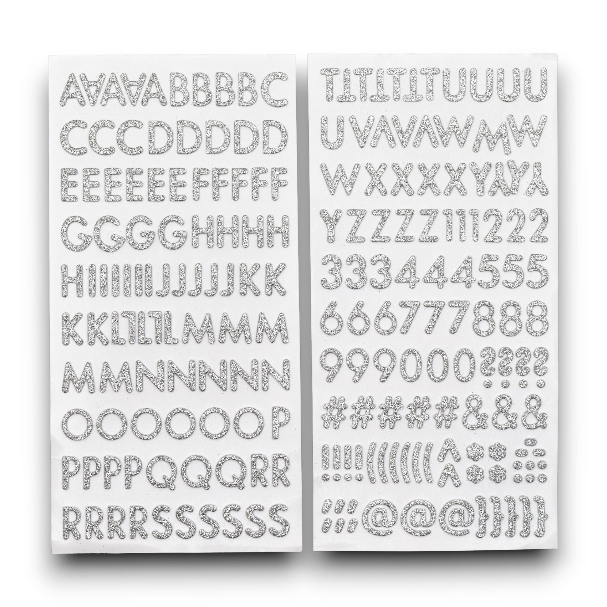 Silver Glitter Alphabet 3D Foam Thicker Stickers