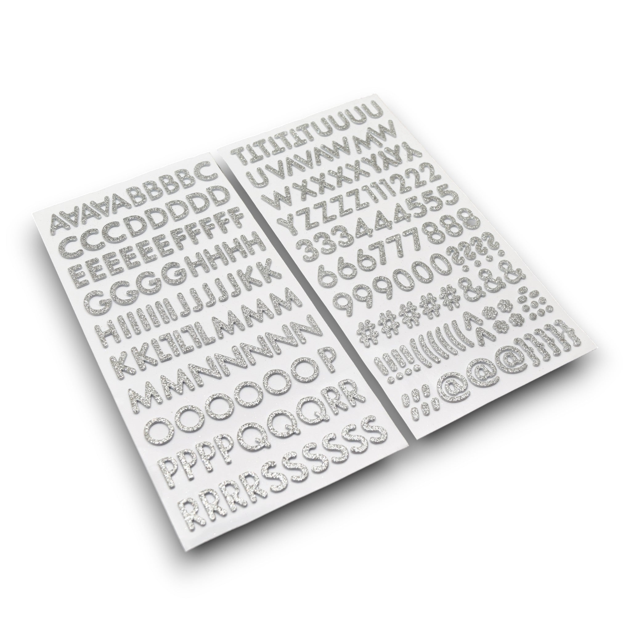 Silver Glitter Alphabet 3D Foam Thicker Stickers