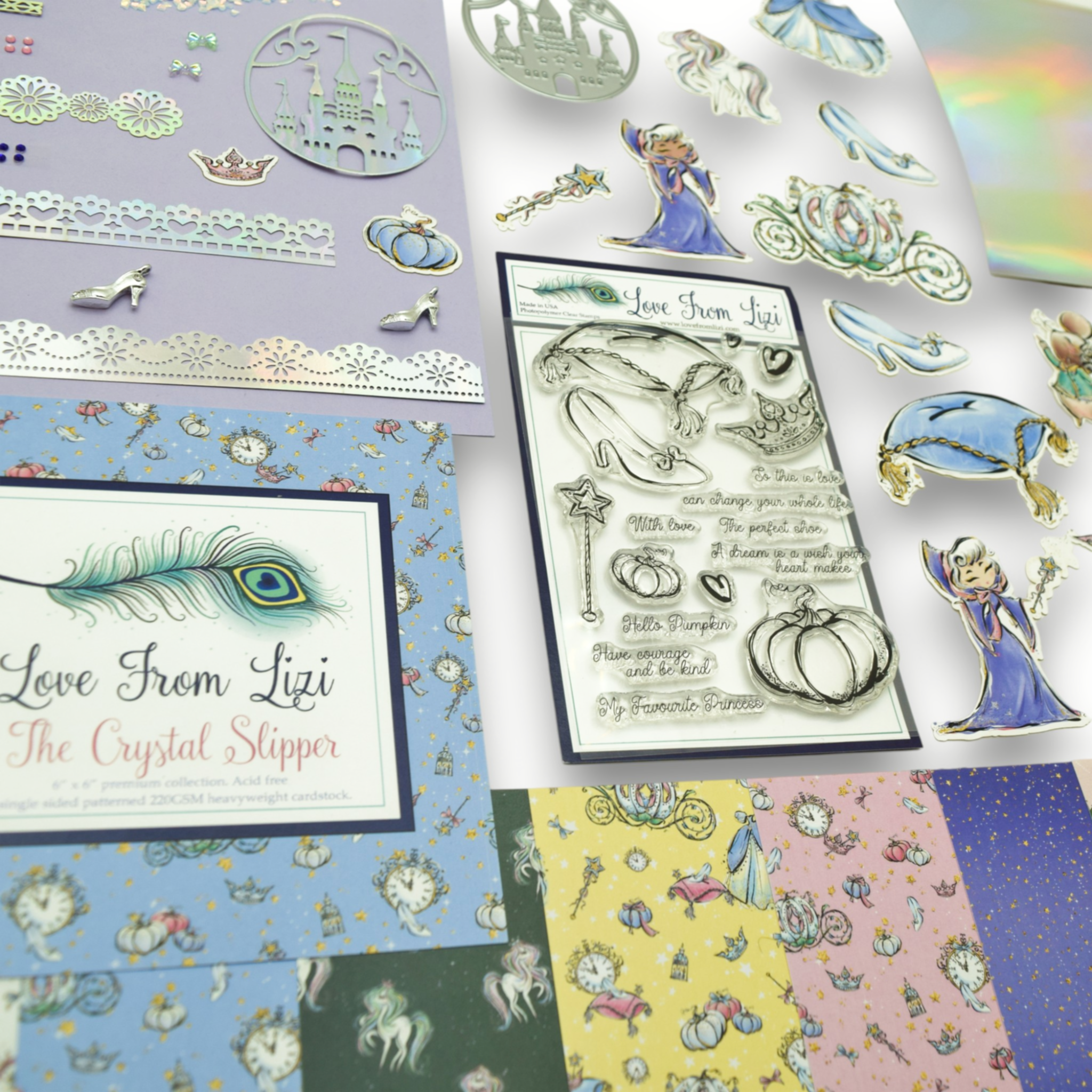 LFL June 25 Card Kit - The Crystal Slipper