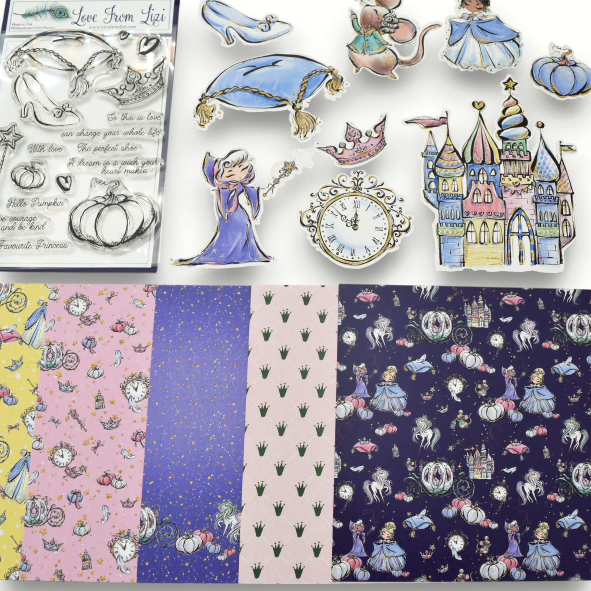 LFL June 25 Card Kit - The Crystal Slipper