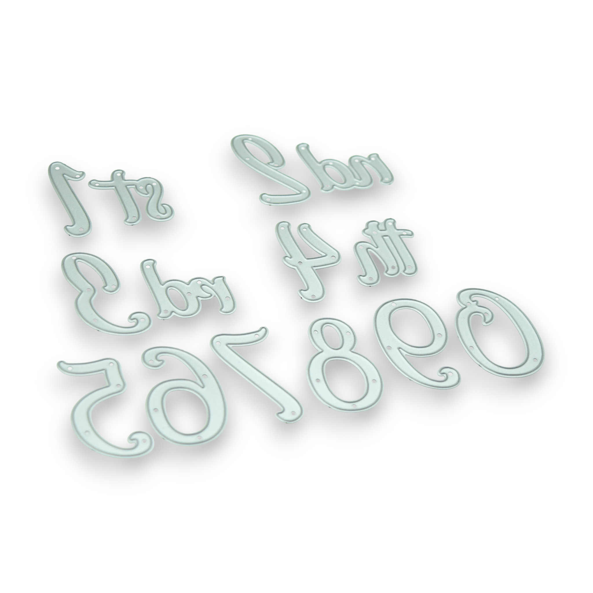 Scripted Number - Steel Cutting Die Set