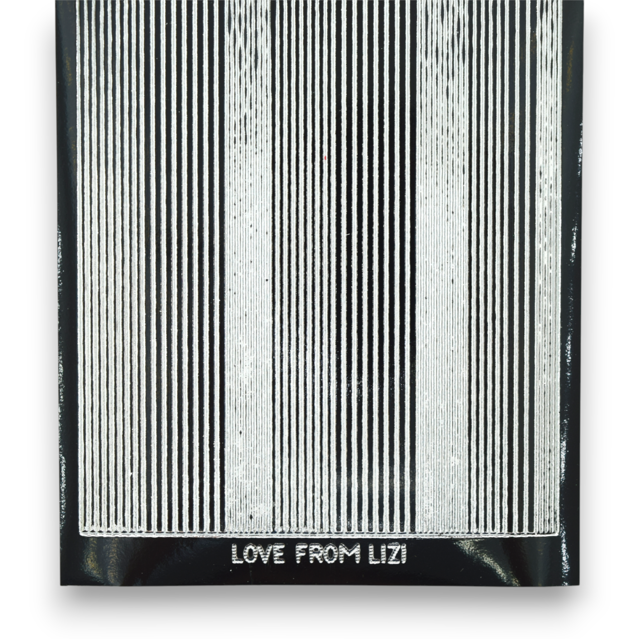 Pin Stripe Black with Silver Finish Peel-Off Stickers