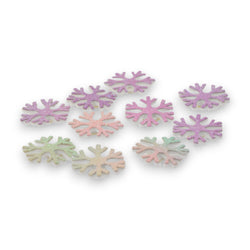 3D Foam Pastel Glitter Snowflakes