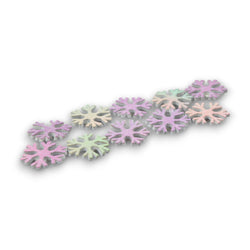 3D Foam Pastel Glitter Snowflakes