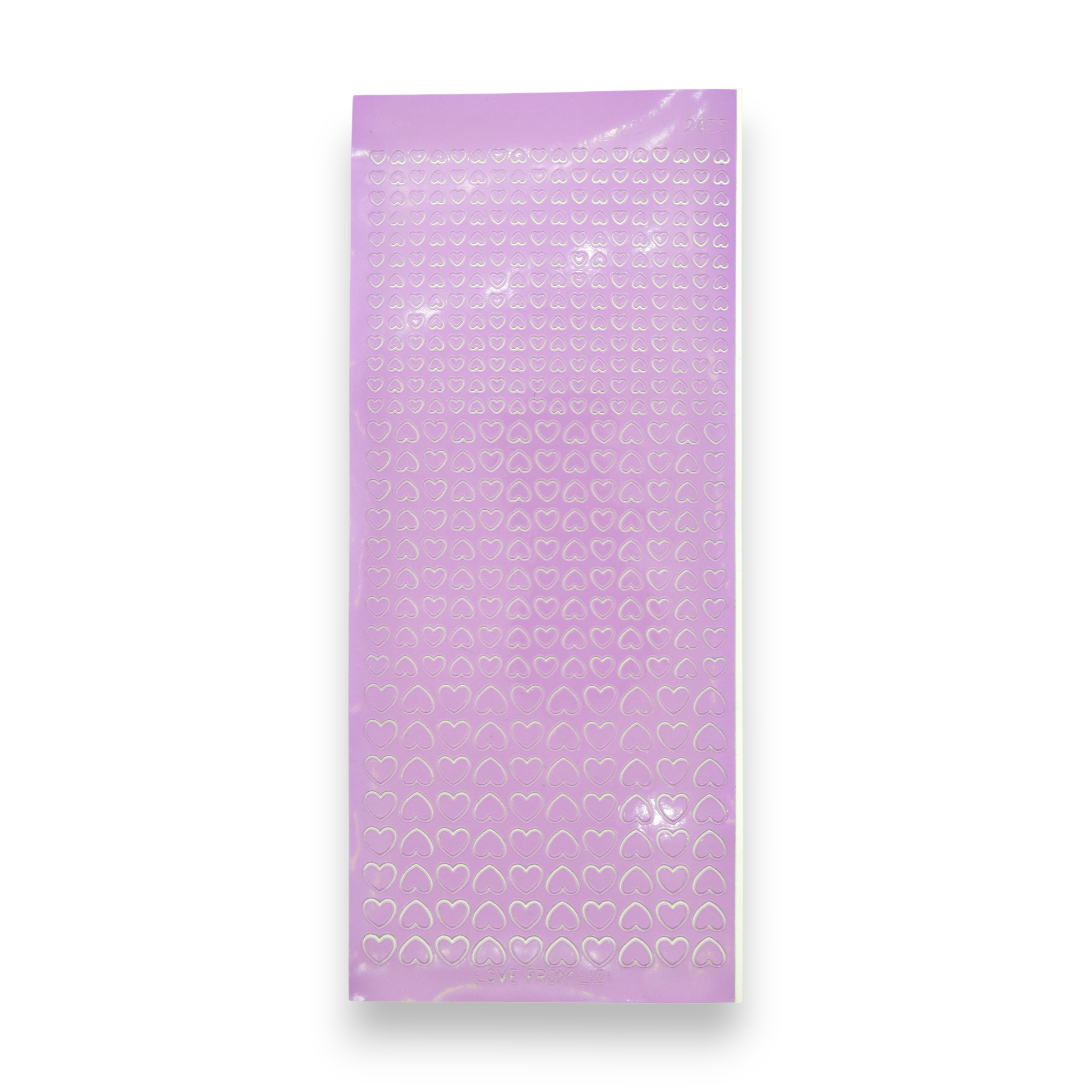 Mini Heart Violet Peel-Off Stickers
