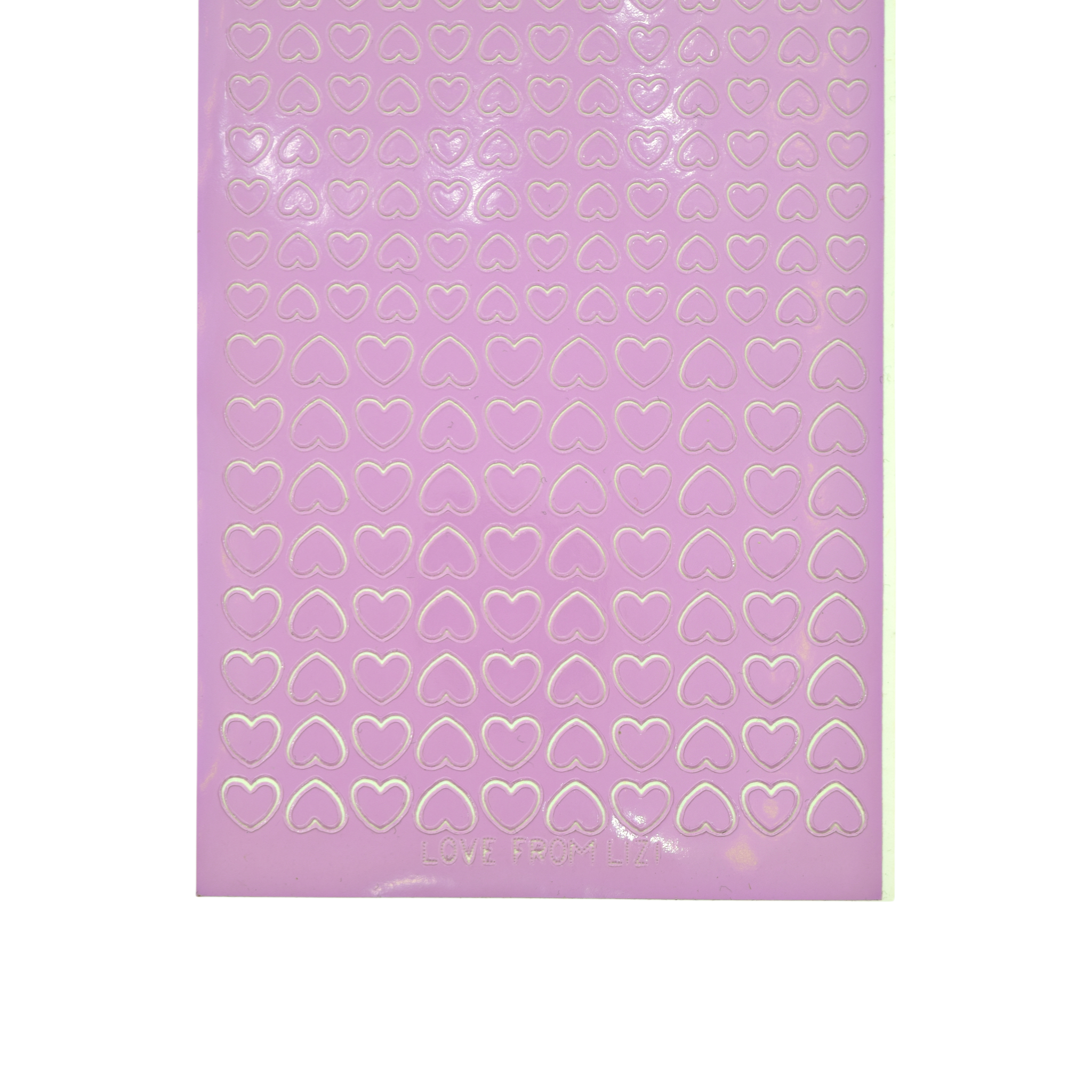 Mini Heart Violet Peel-Off Stickers