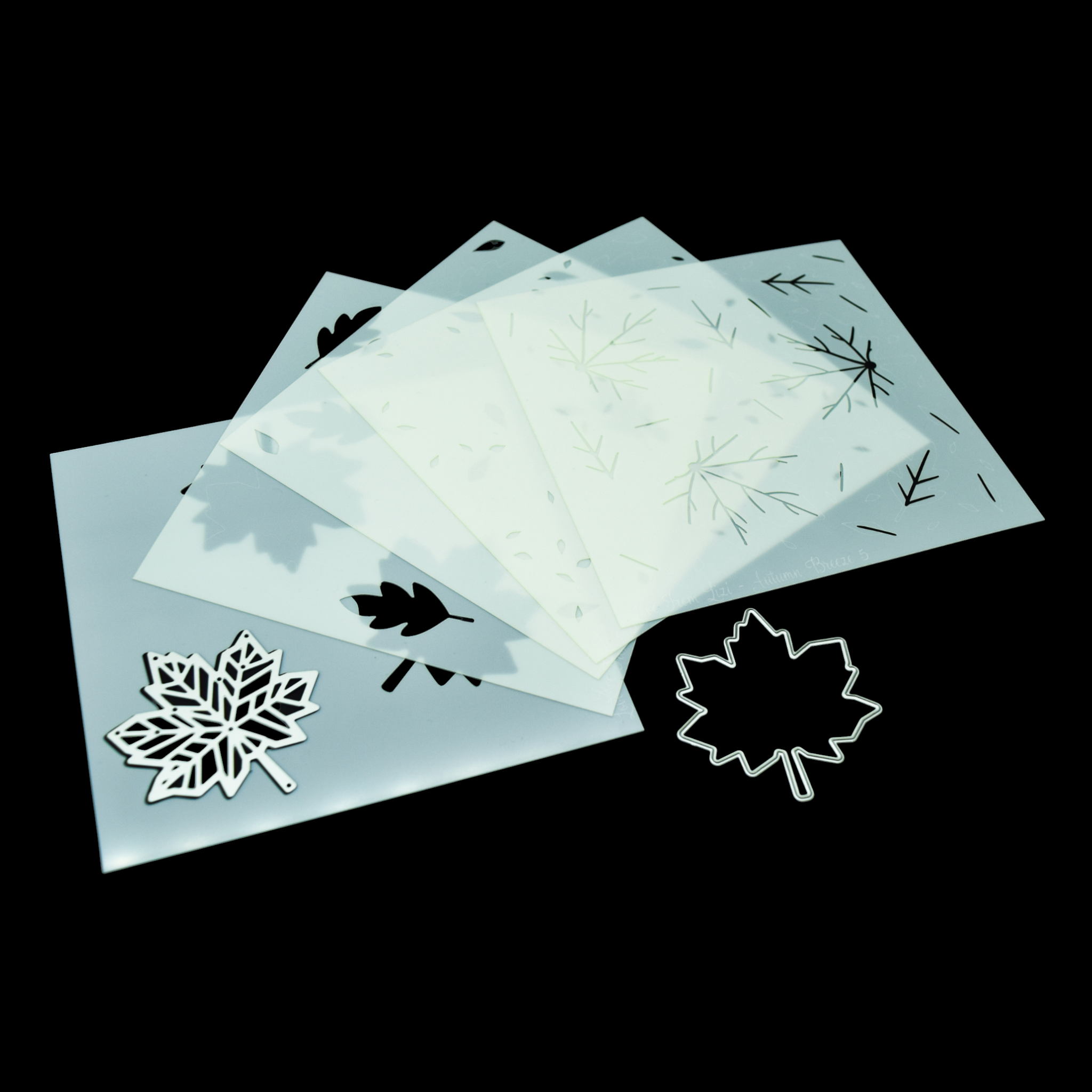 Autumn Breeze - 5 Layering Stencil Set