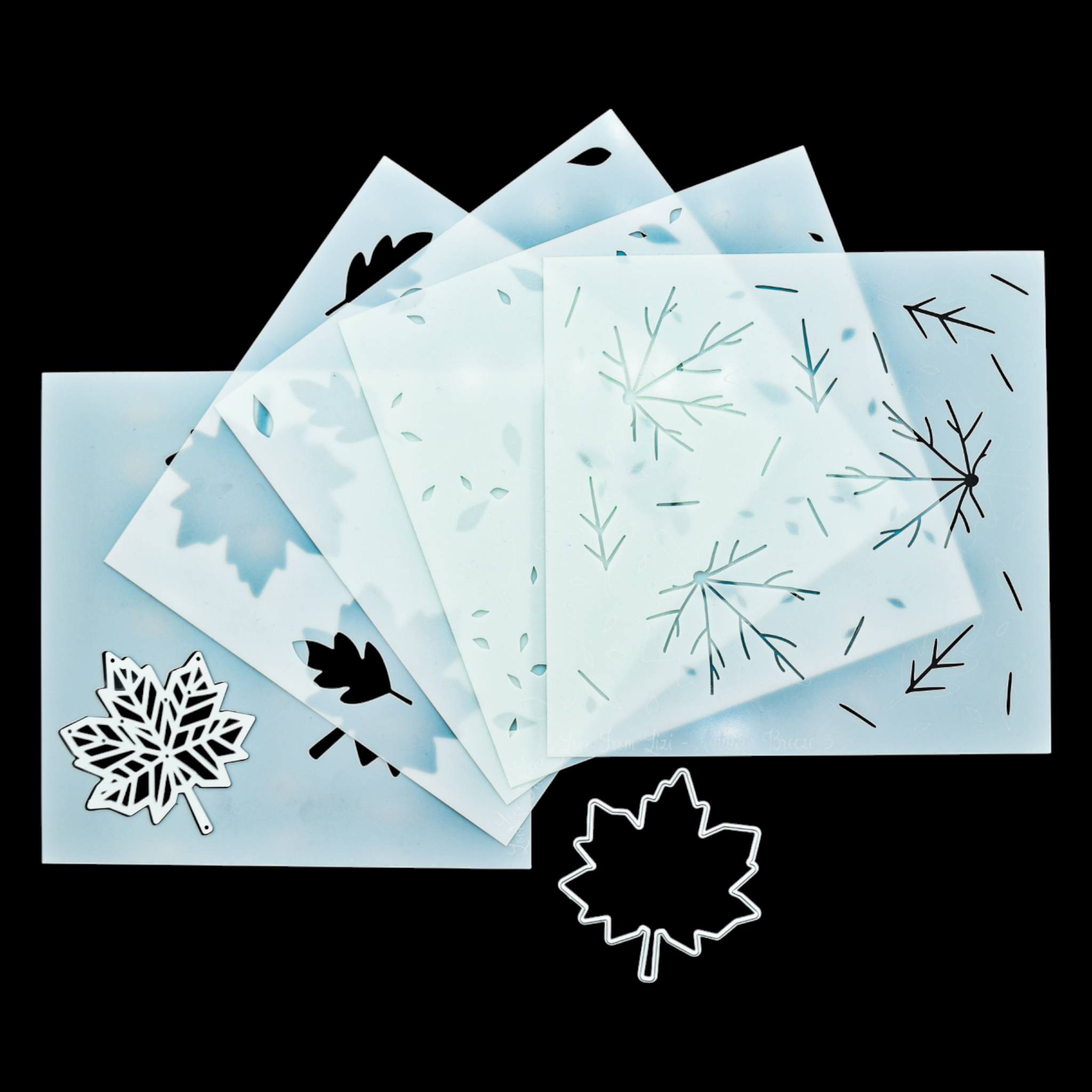 Autumn Breeze - 5 Layering Stencil Set