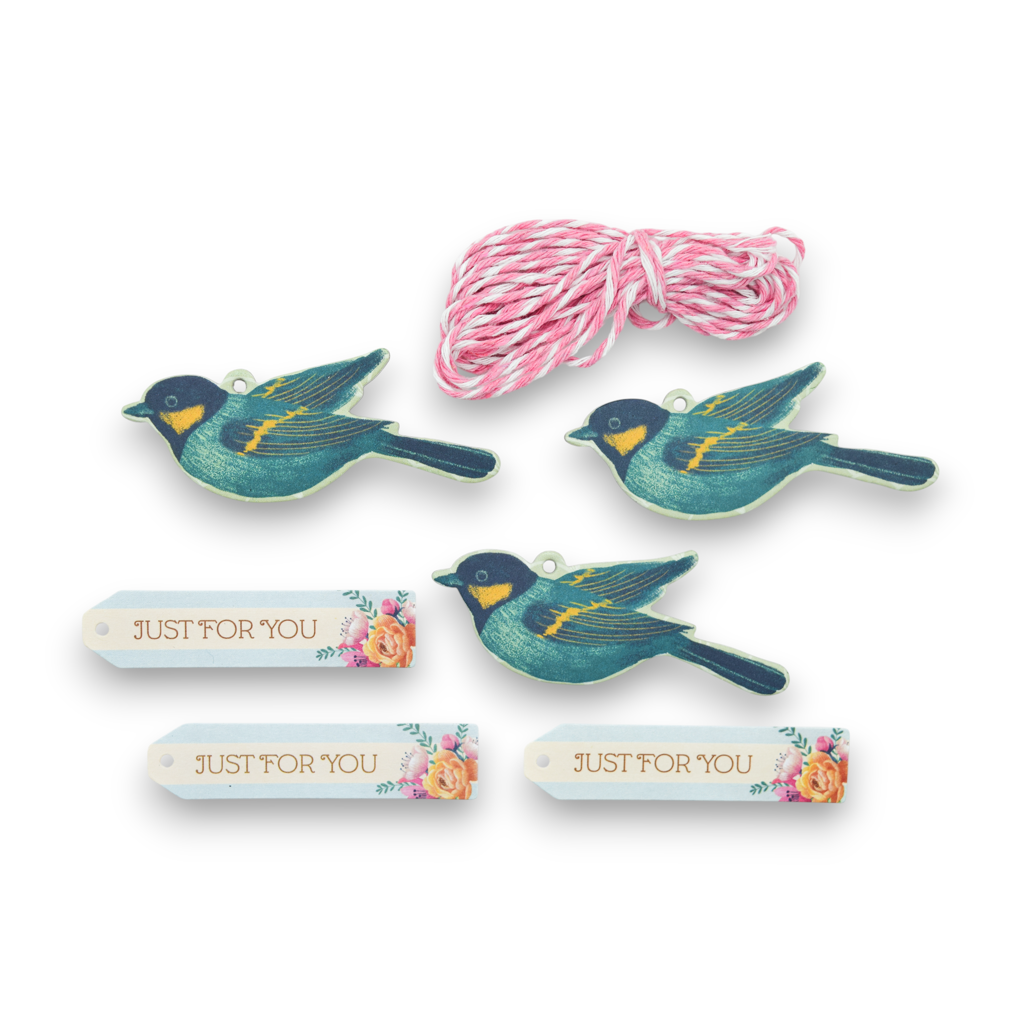 Happy Bluebird Tags & Twine