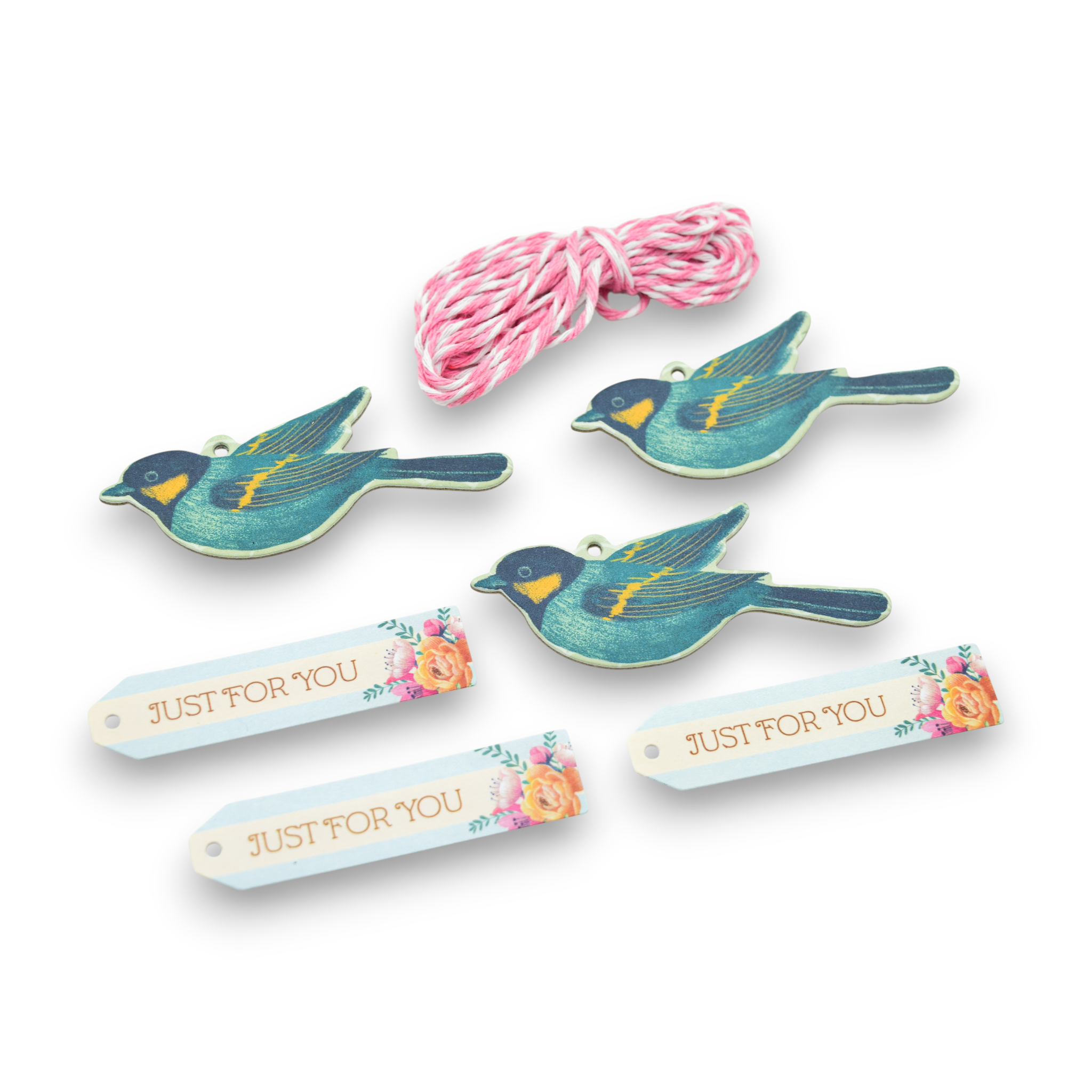 Happy Bluebird Tags & Twine