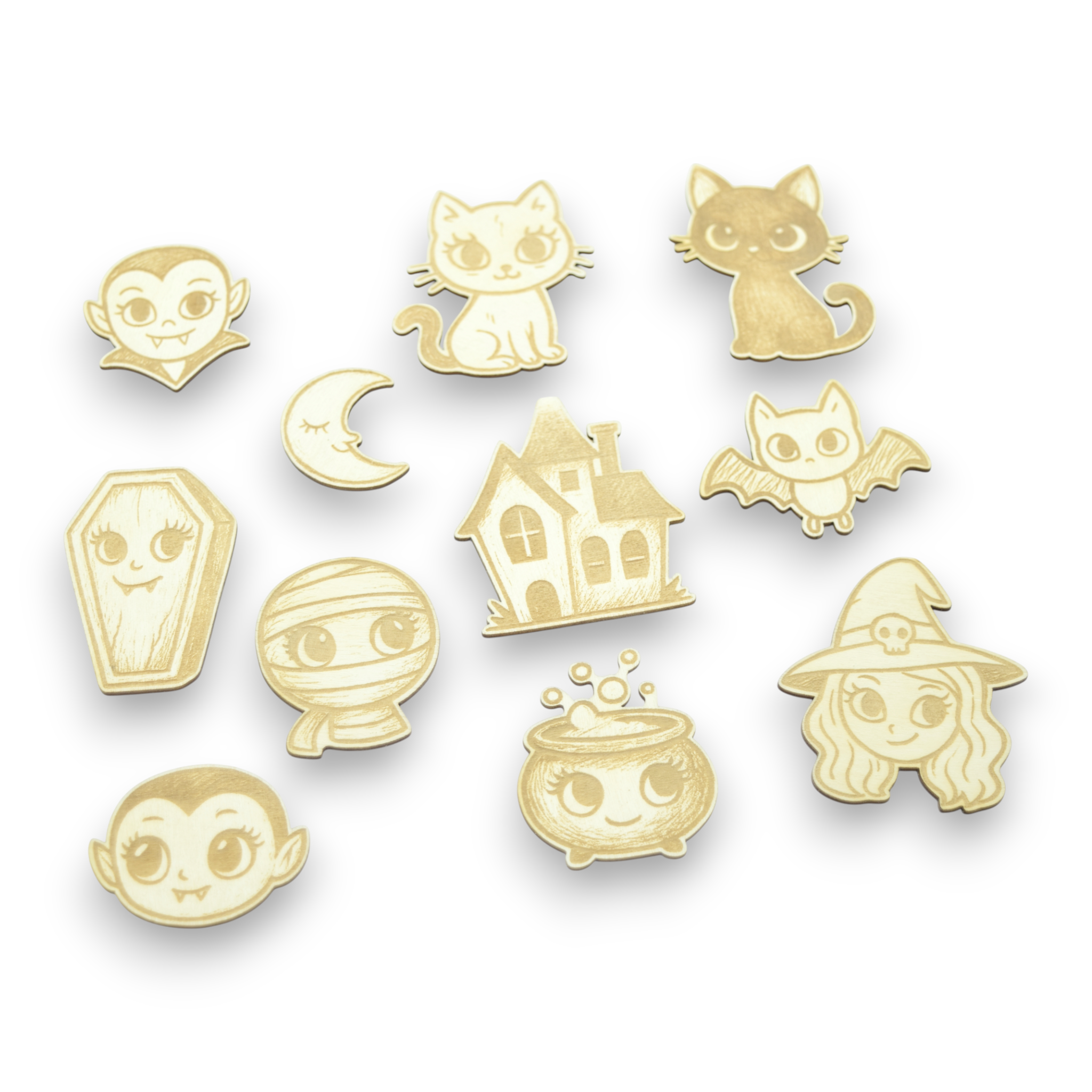 Spooky Friends - Wooden Pieces