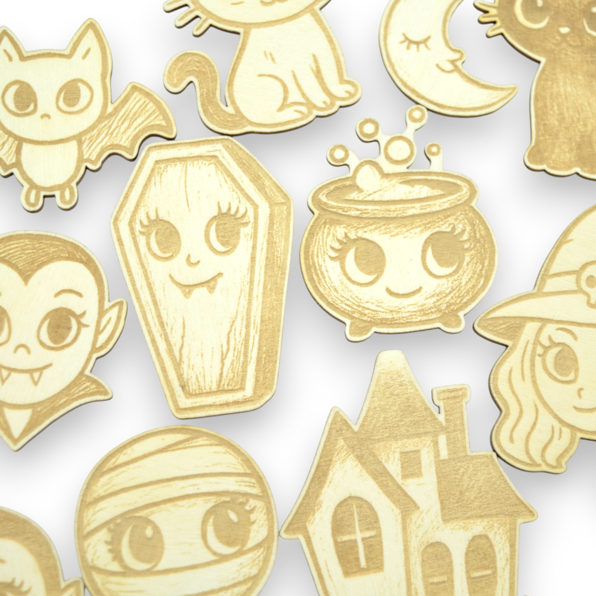 Spooky Friends - Wooden Pieces