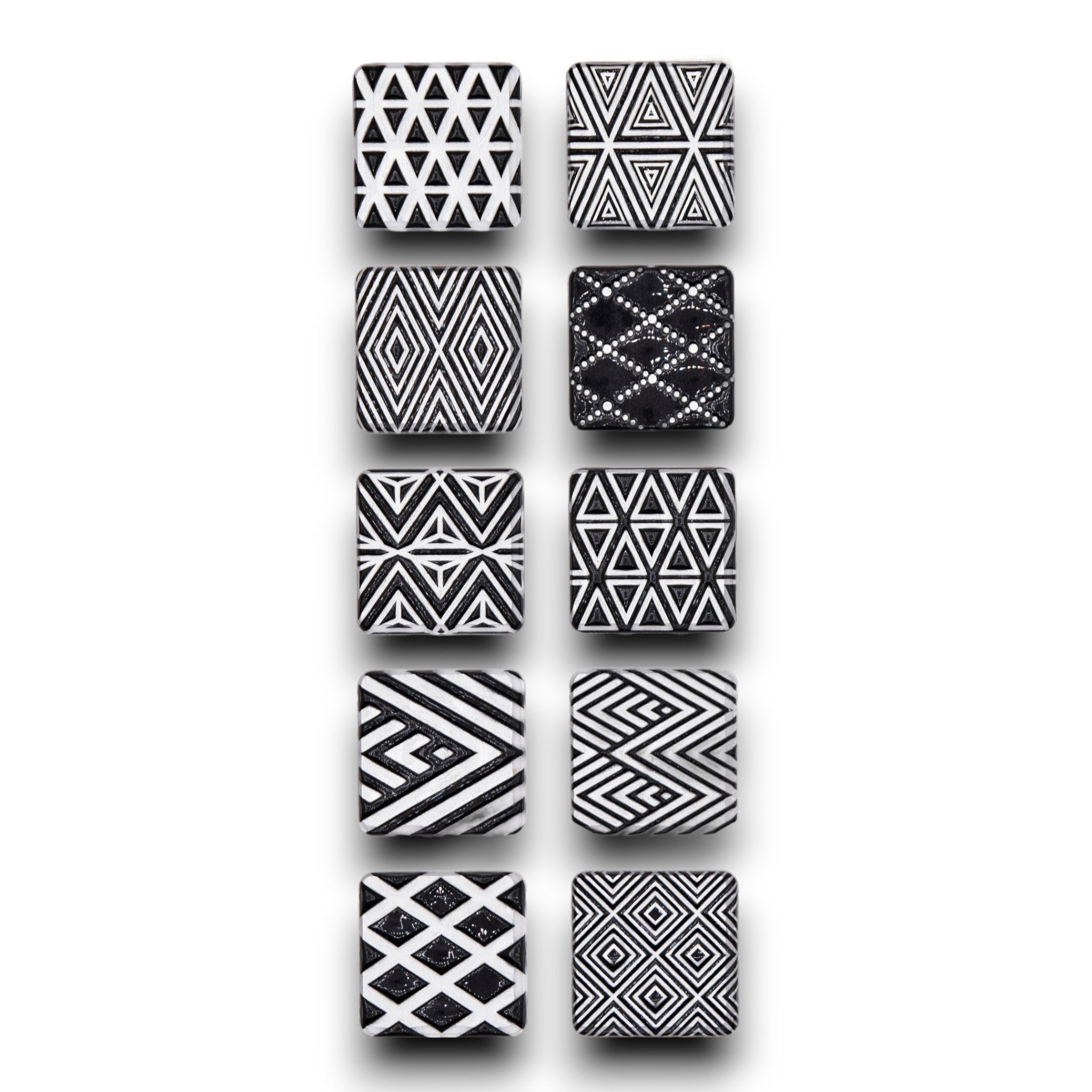 Mosaic Tiles - Silver & Black