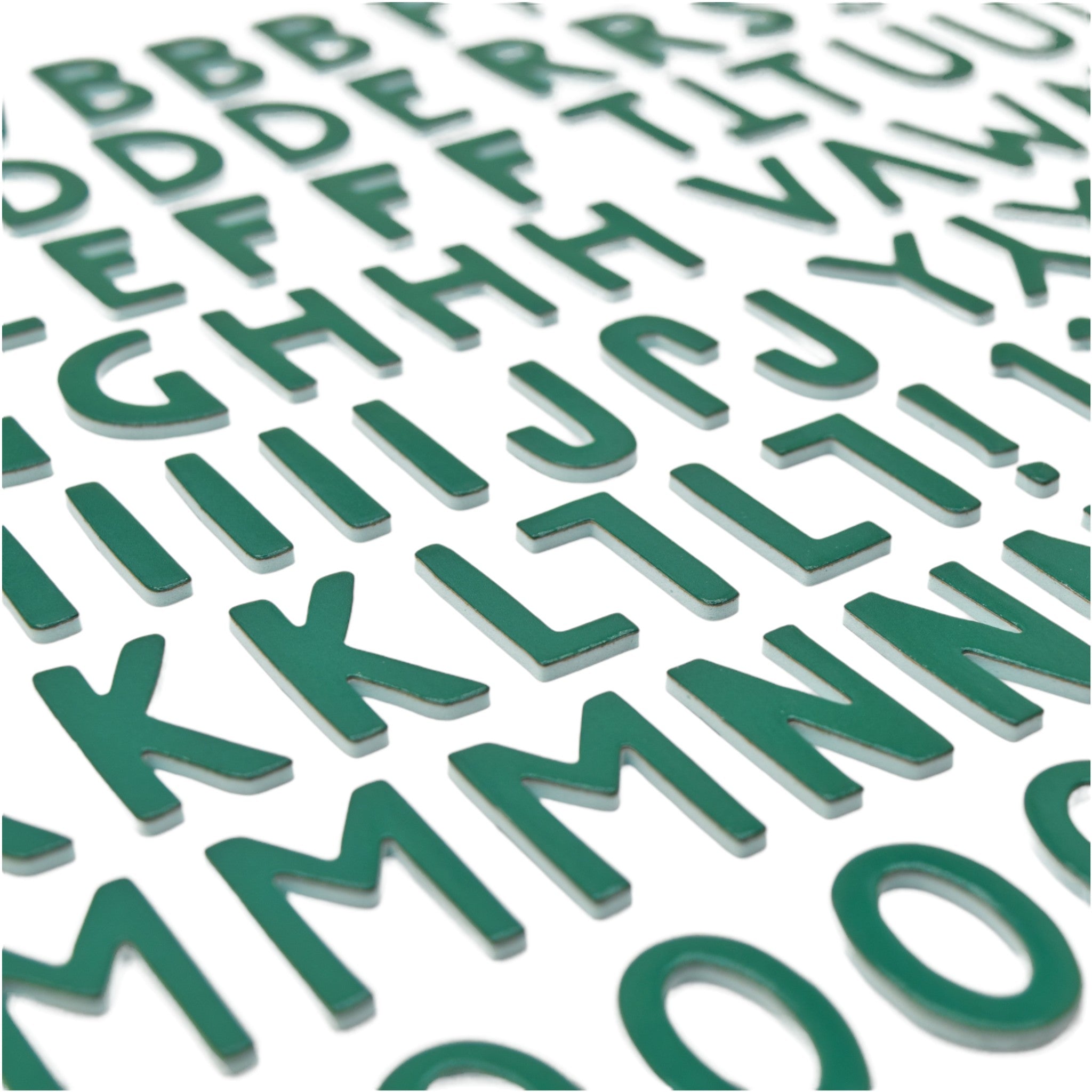 Green Foam Alphabet Thicker Stickers