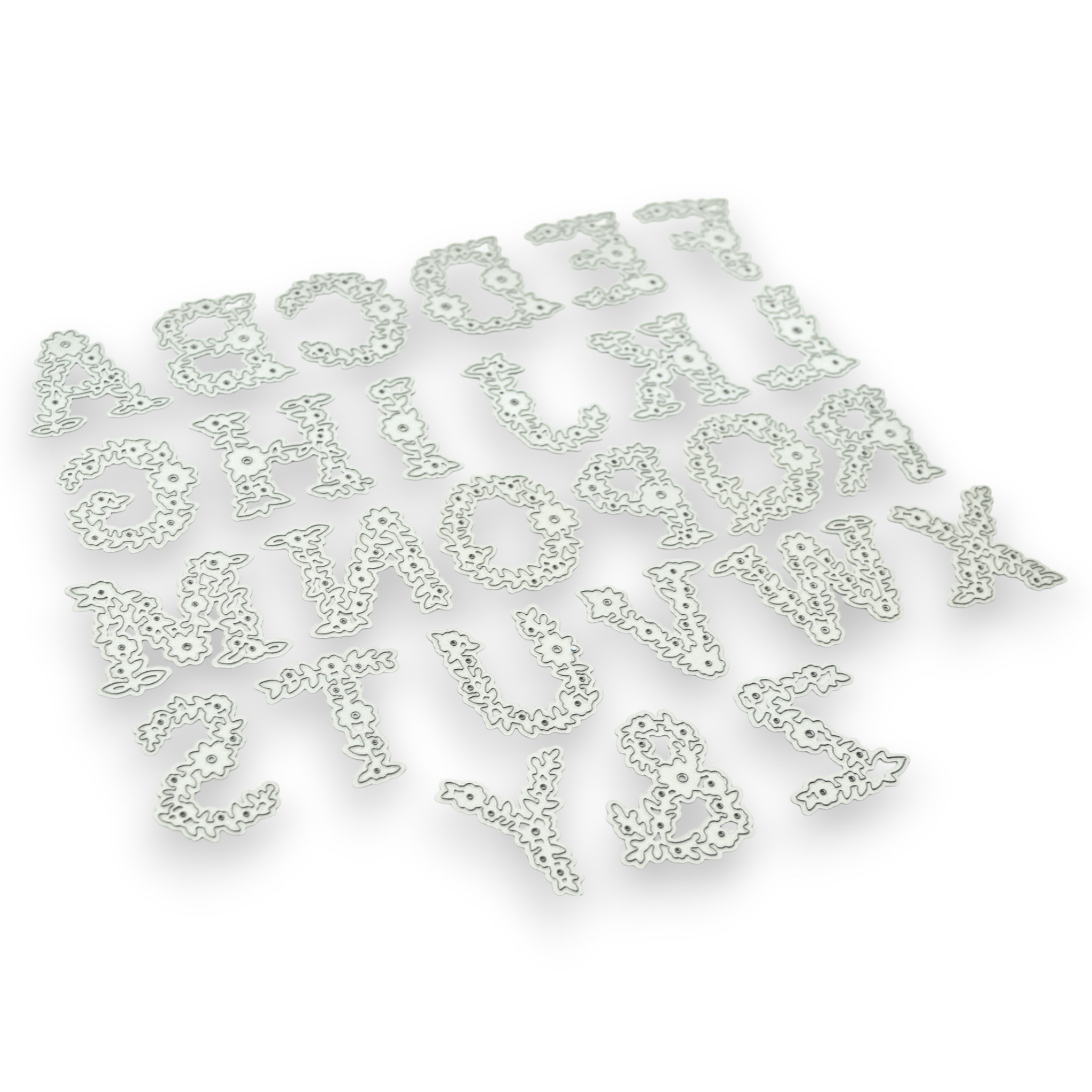 Floral Alphabet - Steel Cutting Die Set