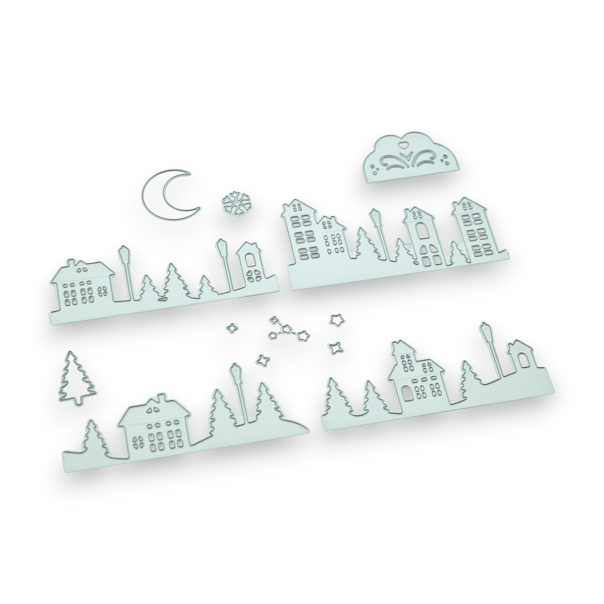 Snowy Town - Layering Steel Cutting Die Set