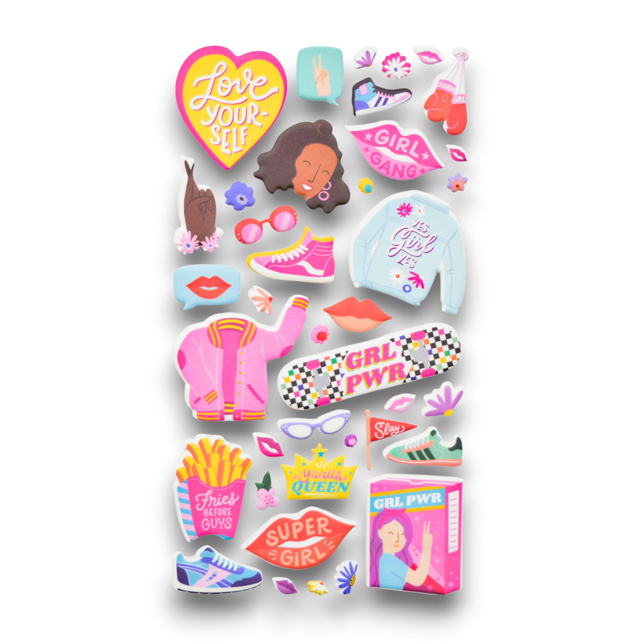 Hey Girl - Puffy Stickers