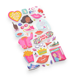 Hey Girl - Puffy Stickers